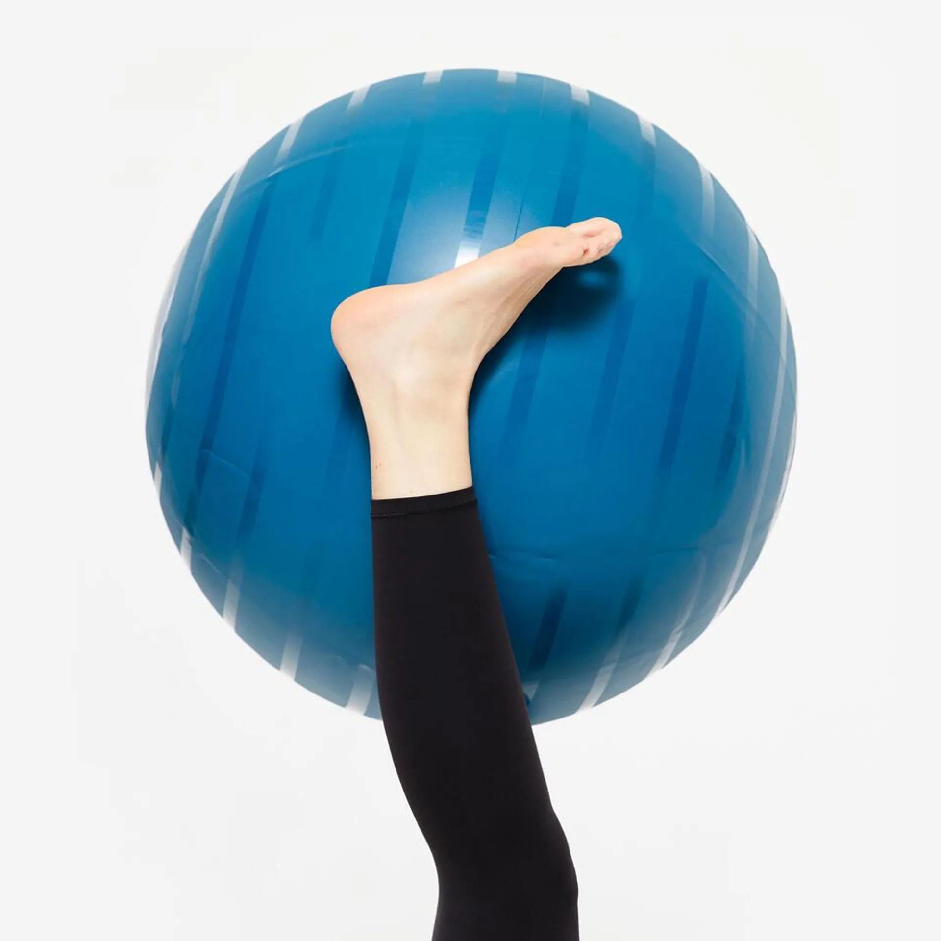 GYM BALL RÉSISTANT TAILLE 2 / 65 cm - BLEU