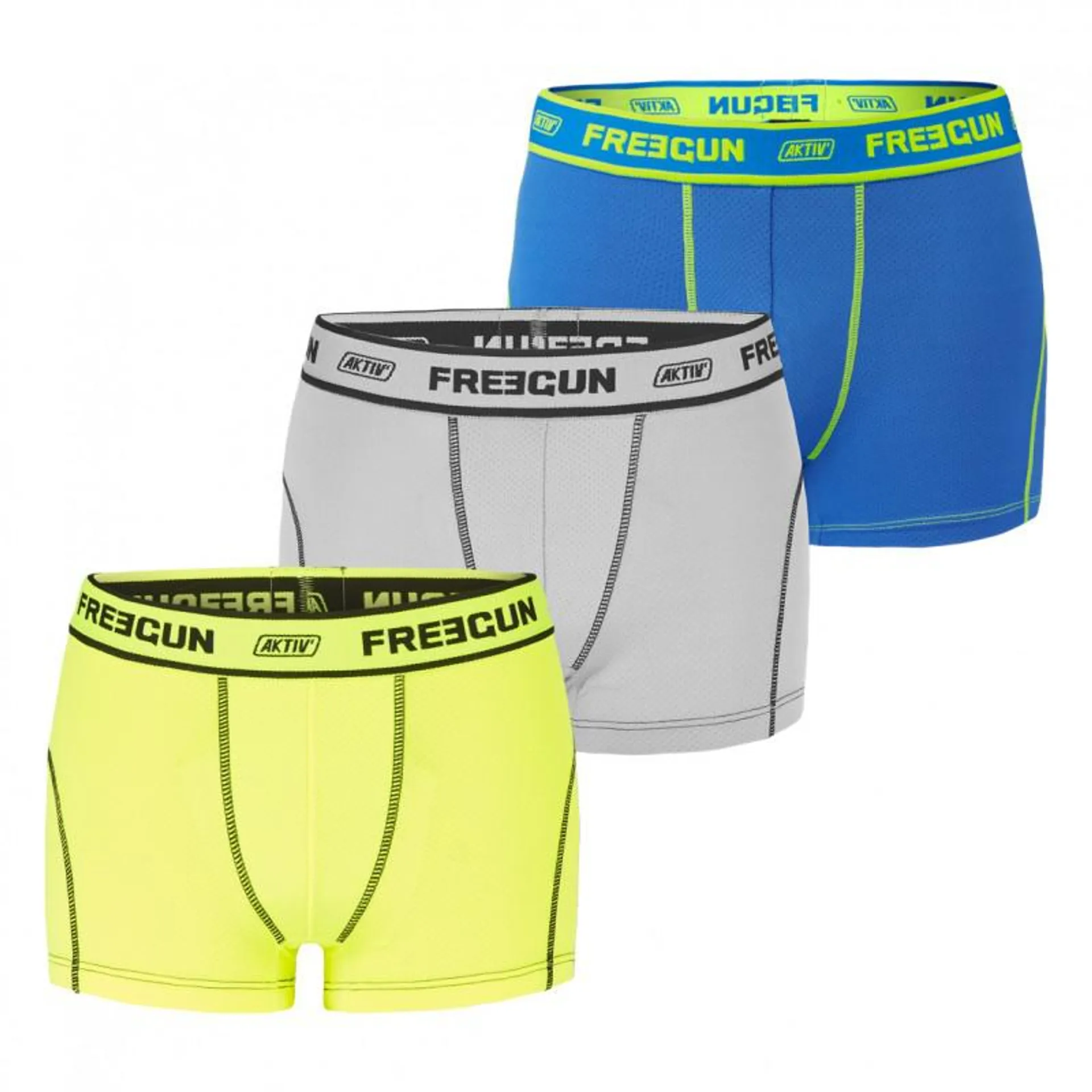 Lot de 3 Boxers Freegun garçon Uni Multicolore