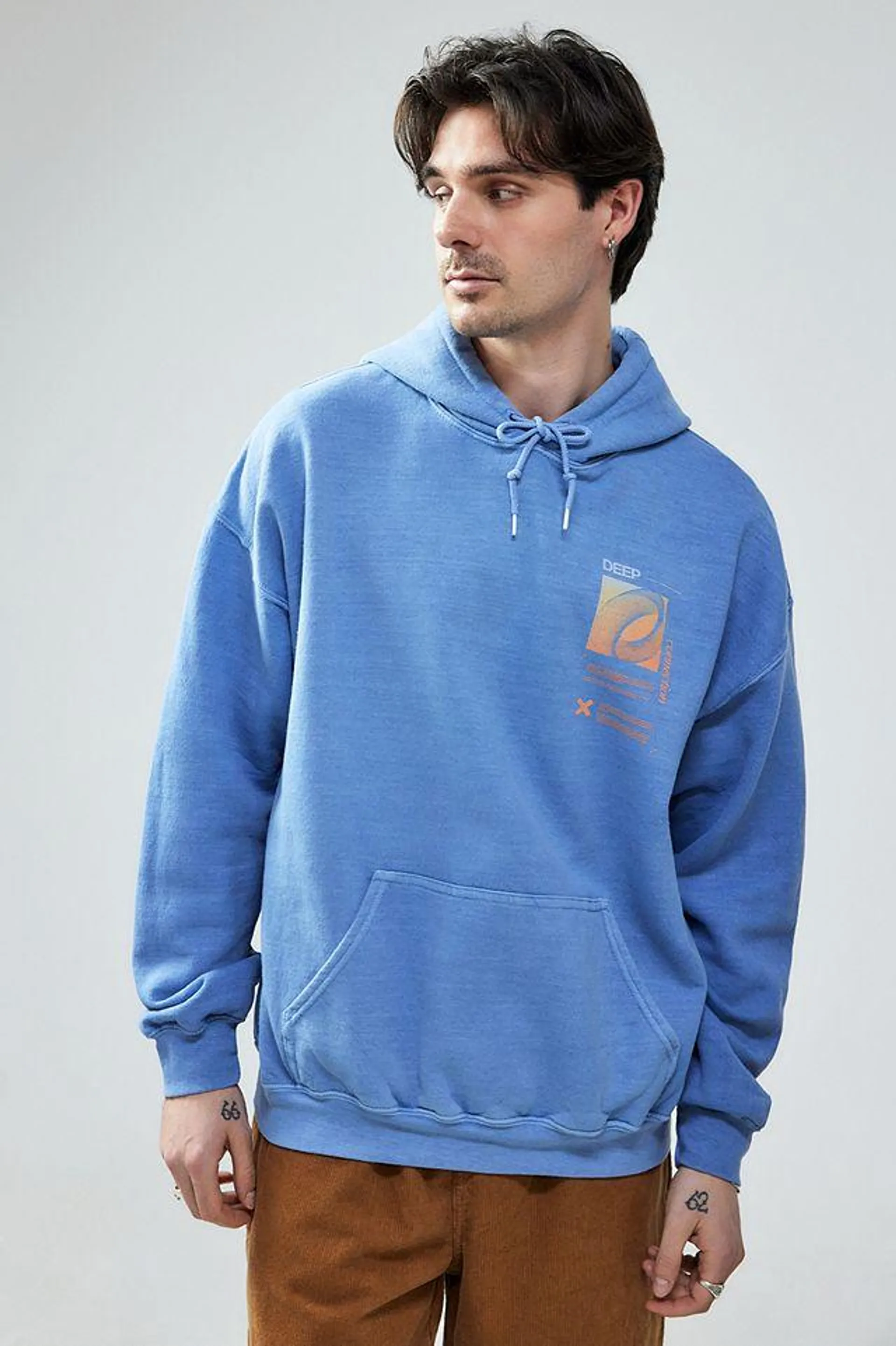 UO - Sweat à capuhce Deep Connection bleu