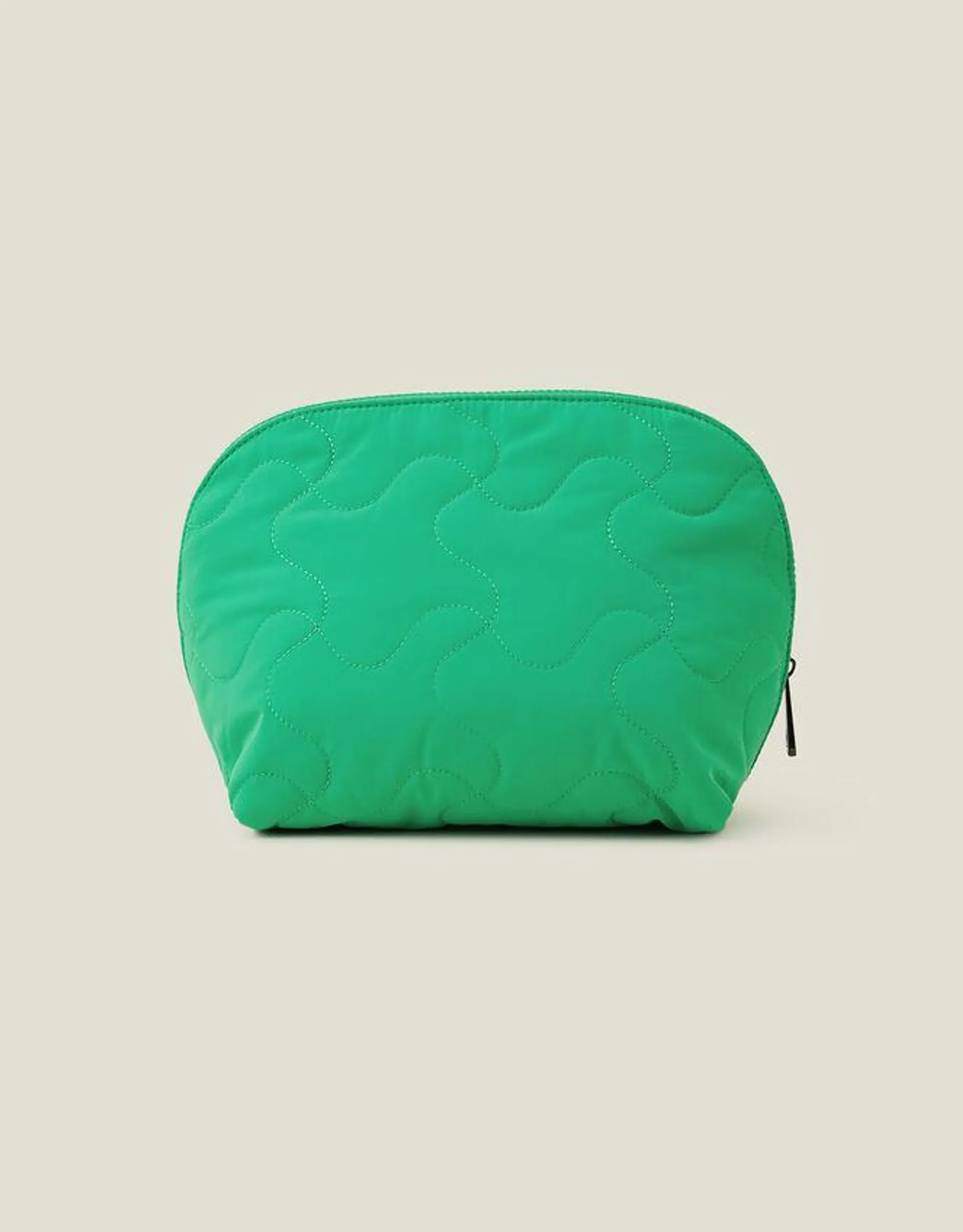 Quilted Wash Bag Green