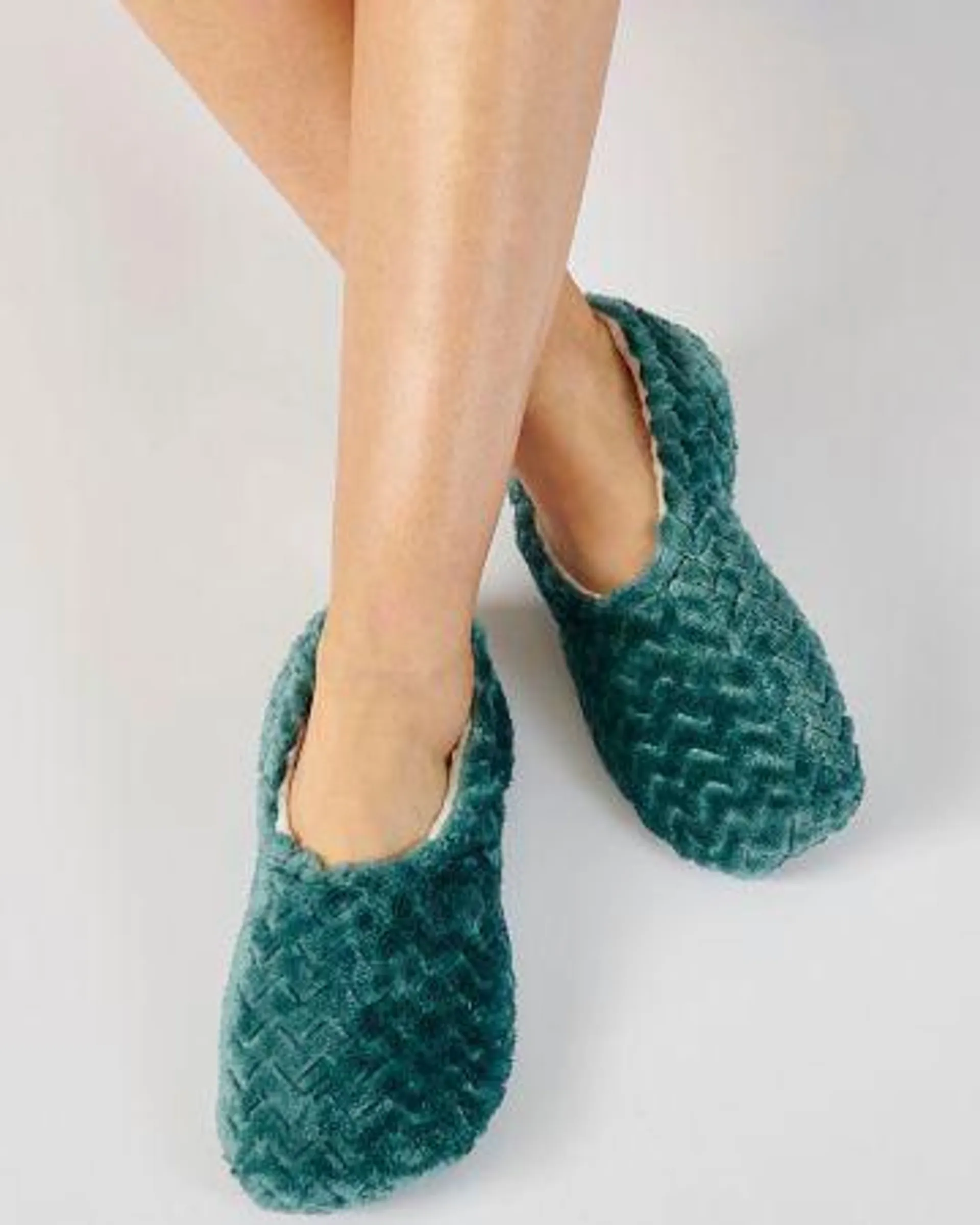 Chaussons d'intérieur moelleux maille Thermolactyl