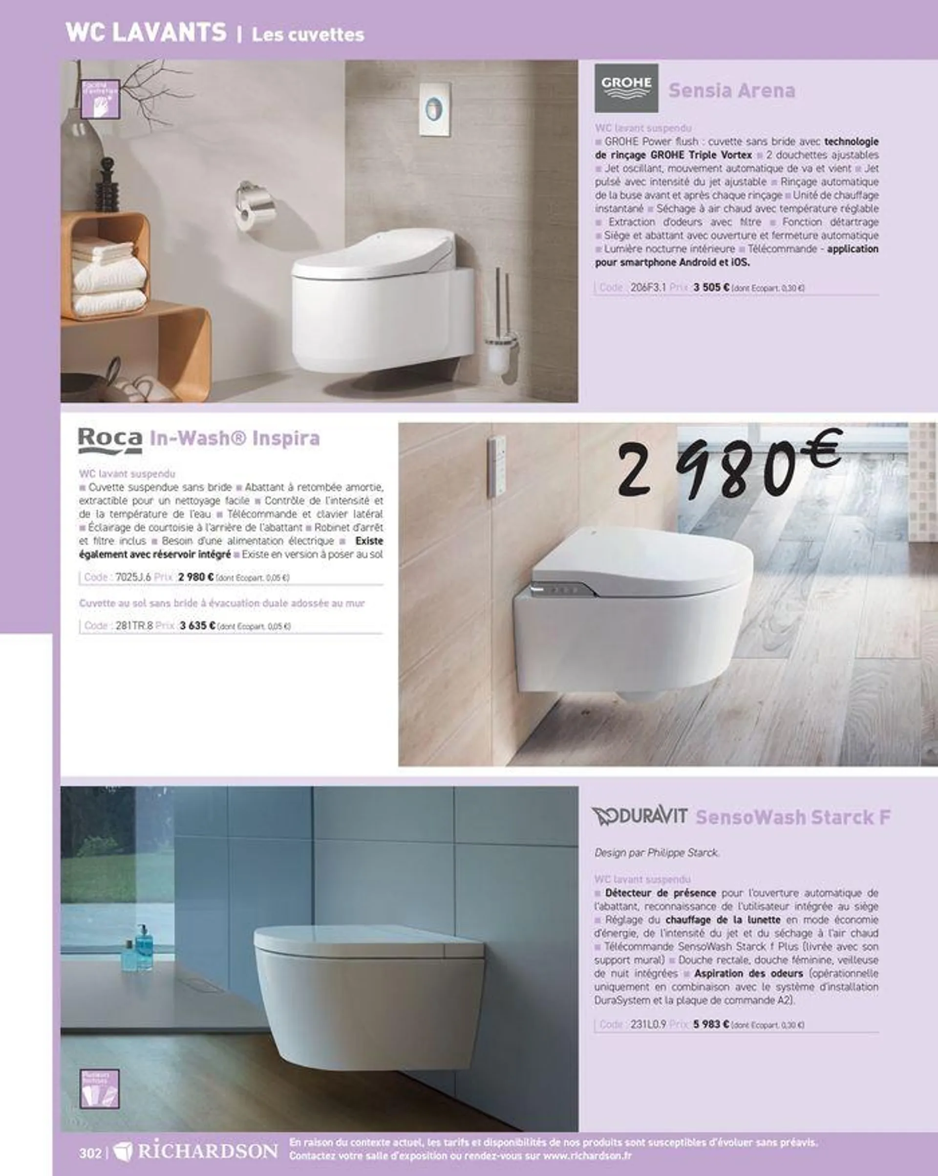 Salle de bains et carrelage 2024 du 23 mai au 31 décembre 2024 - Catalogue page 304