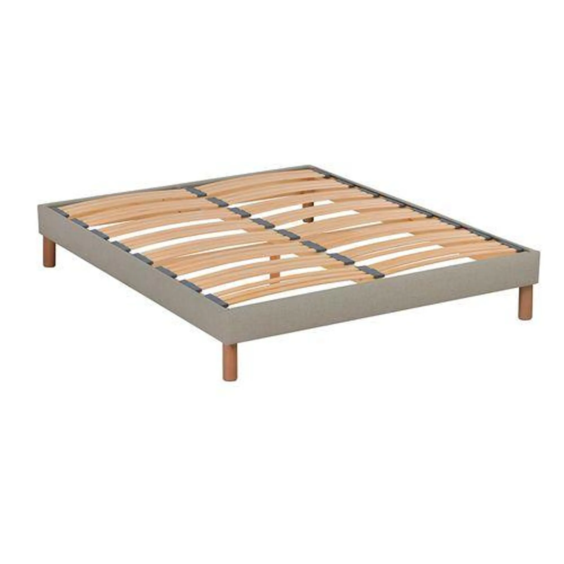 NUIT DE COTON Sommier à Lattes En Bois Lino 160x200 Cm Coloris Beige Livré En Kit