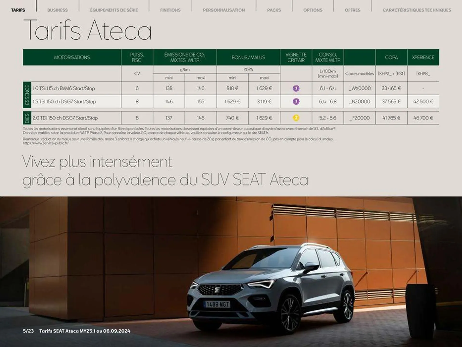 SEAT Ateca du 17 septembre au 17 septembre 2025 - Catalogue page 5