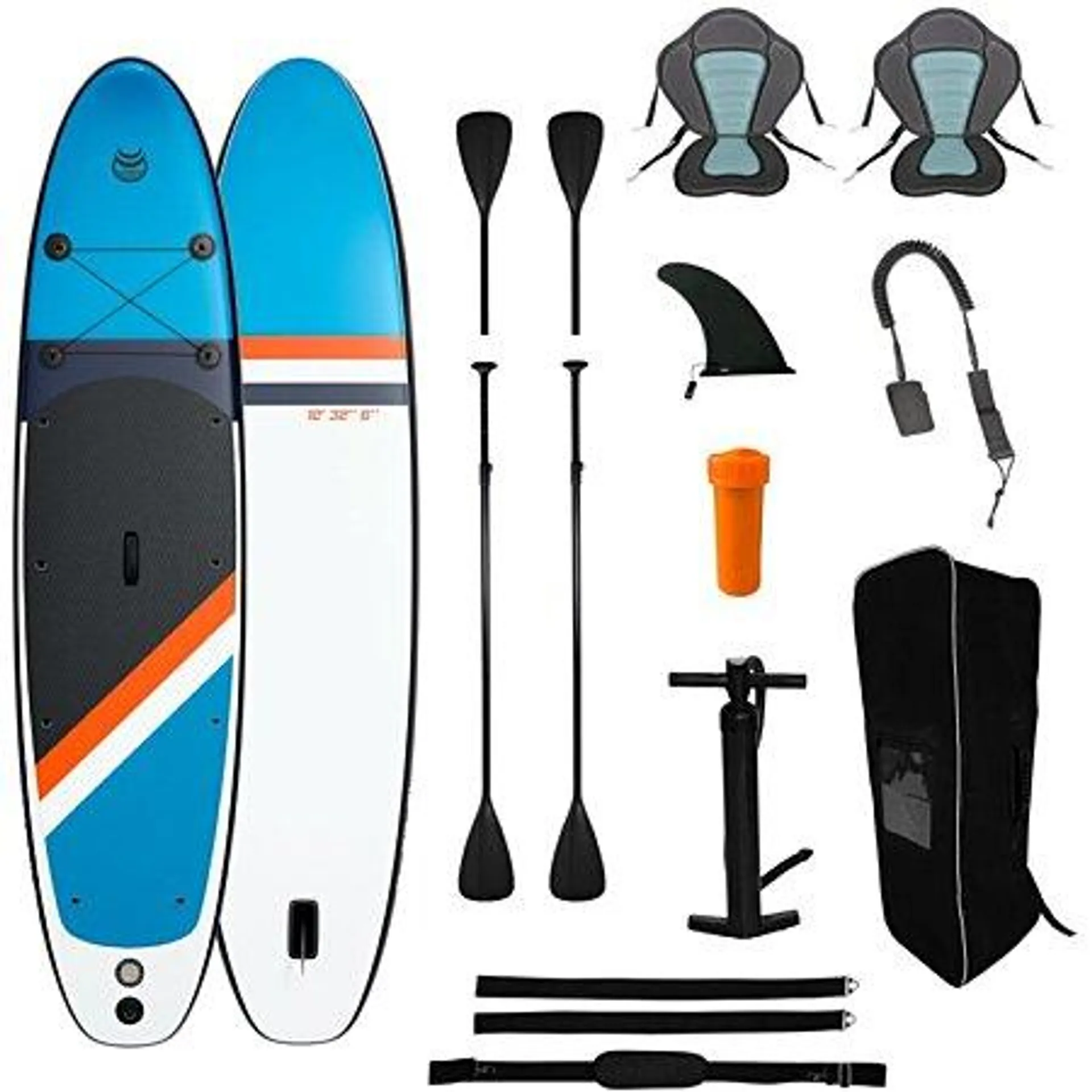 Stand UP Paddle Gonflable TWO 12' Bleu 366 x 81 x 15 cm