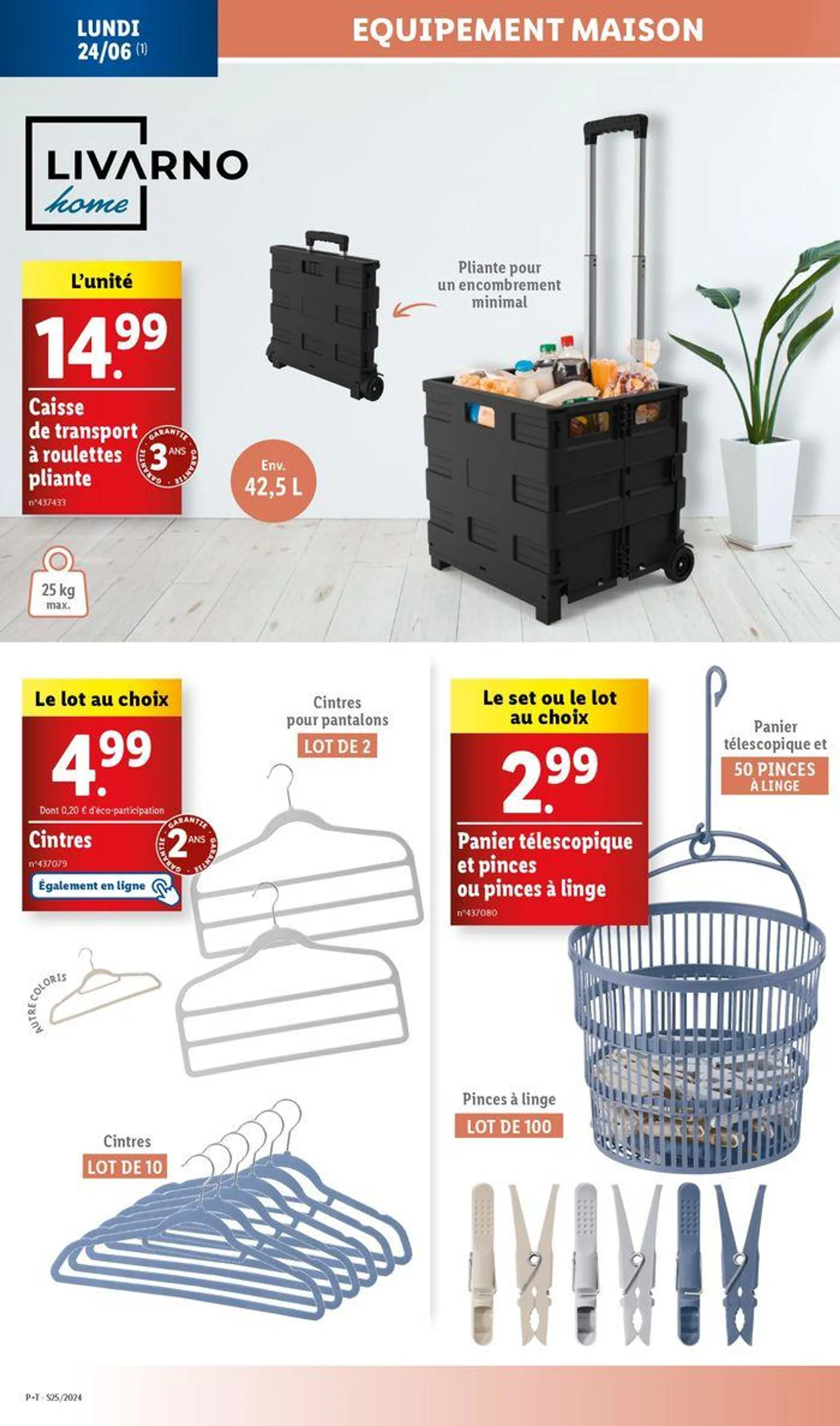 Retrouvez nos offres Lidl de la semaine : maison, bricolage et cuisine ! du 20 juin au 24 juin 2024 - Catalogue page 24