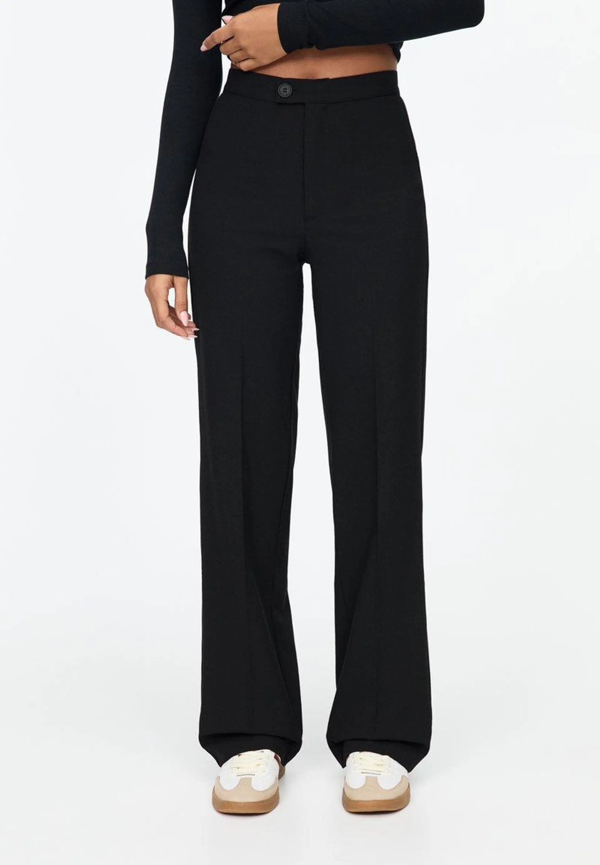 STRAIGHT-LEG DARTED - SMART - Pantalon classique - black