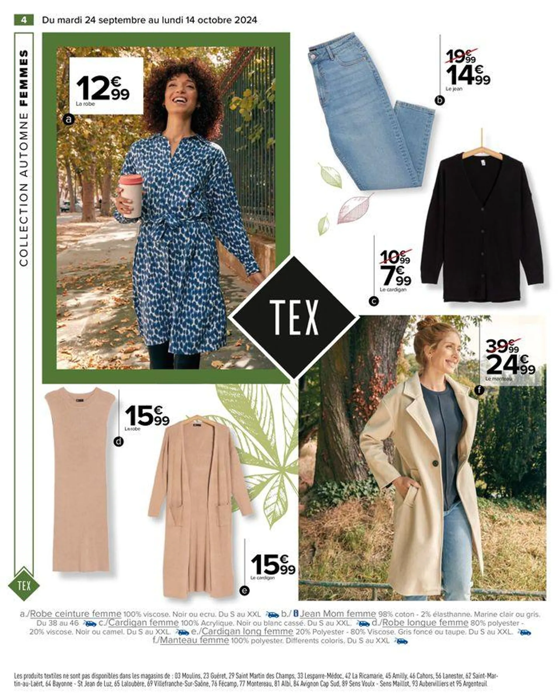 TEX COLLECTION AUTOMNE du 24 septembre au 14 octobre 2024 - Catalogue page 6