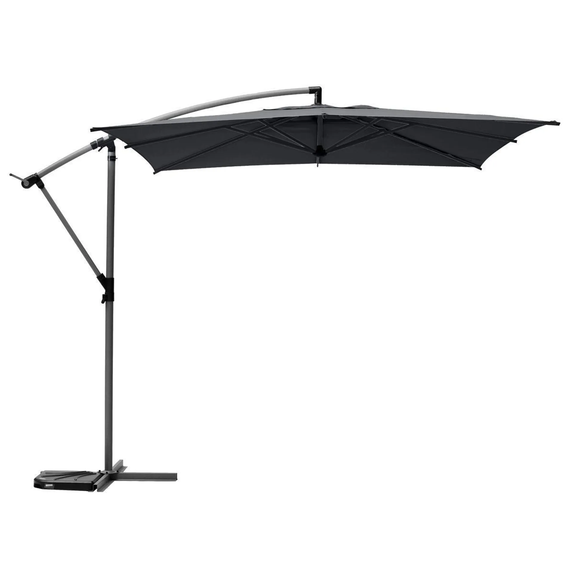 Parasol Manoa - 250 x L 250 x H 240 cm - Ardoise - HESPERIDE