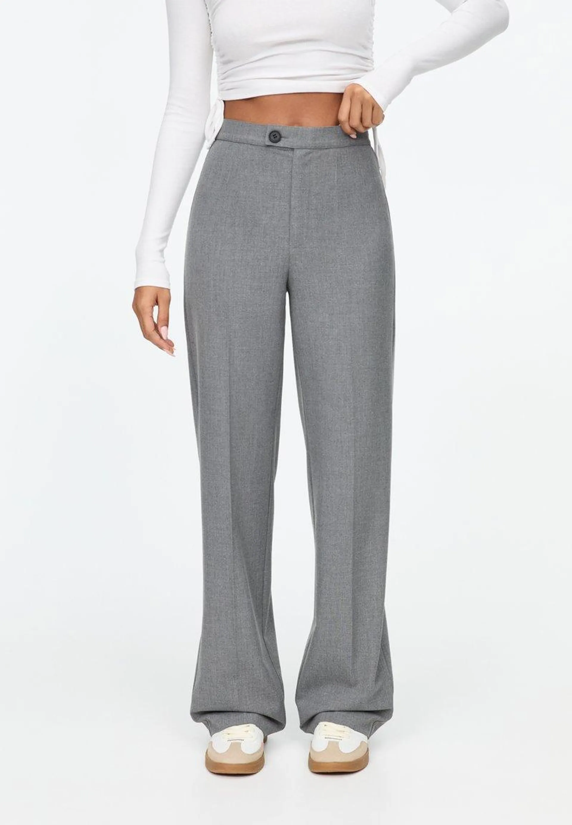 STRAIGHT-LEG DARTED - SMART - Pantalon classique - grey