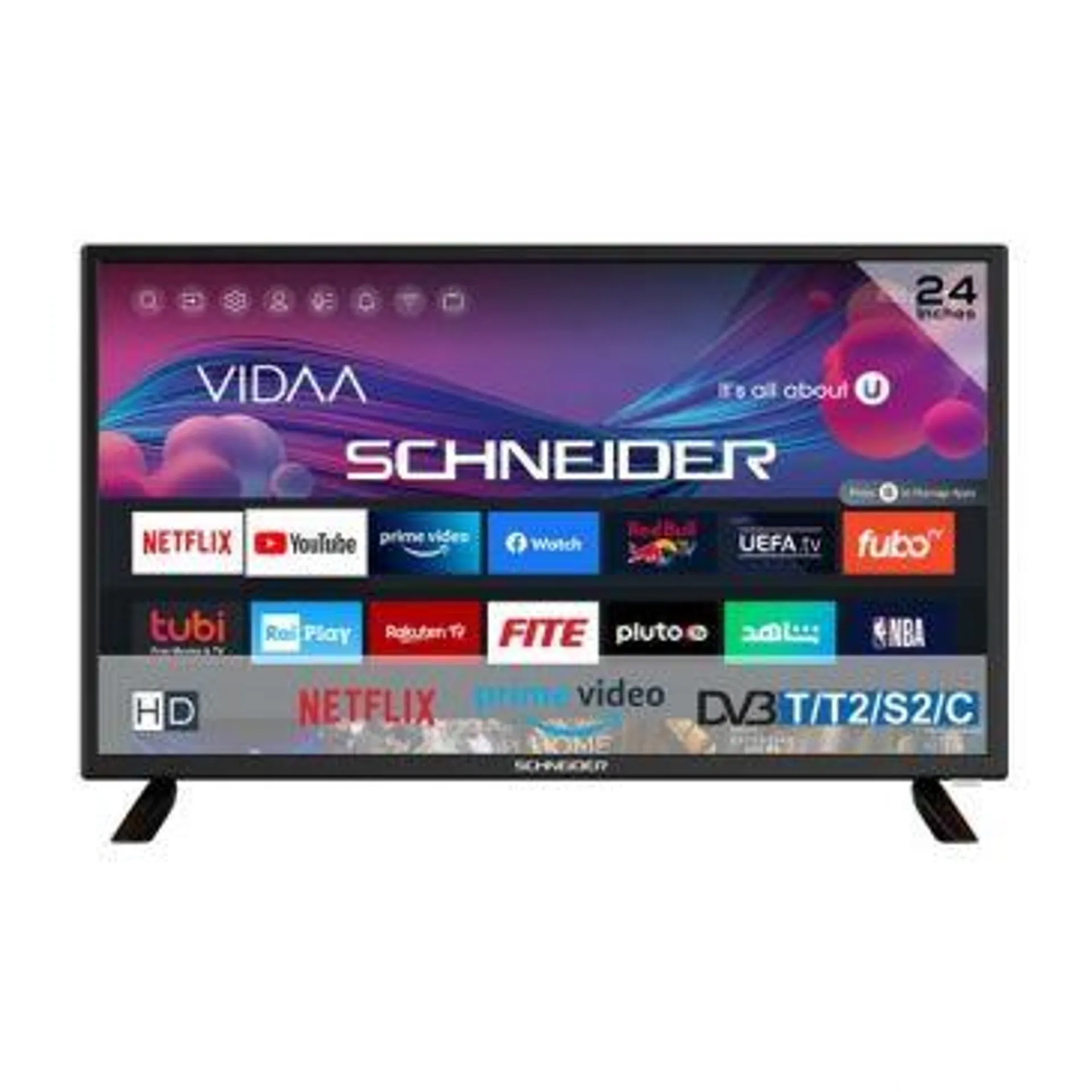 TV LED HDTV - GMSCLED24HV100 - SCHNEIDER