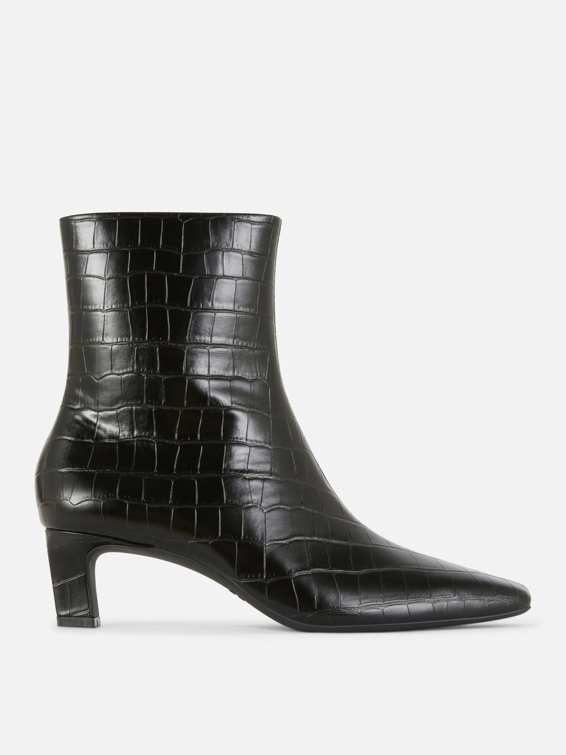 Square Toe Heeled Ankle Boots