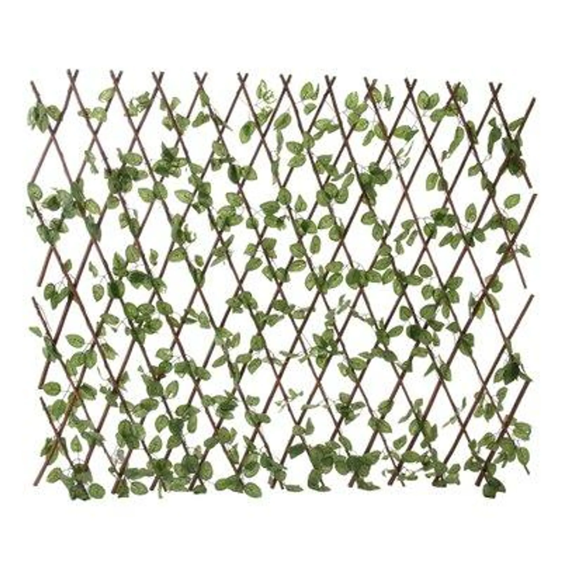 brise vue trellis saule et feuilles artificielles 100x190cm