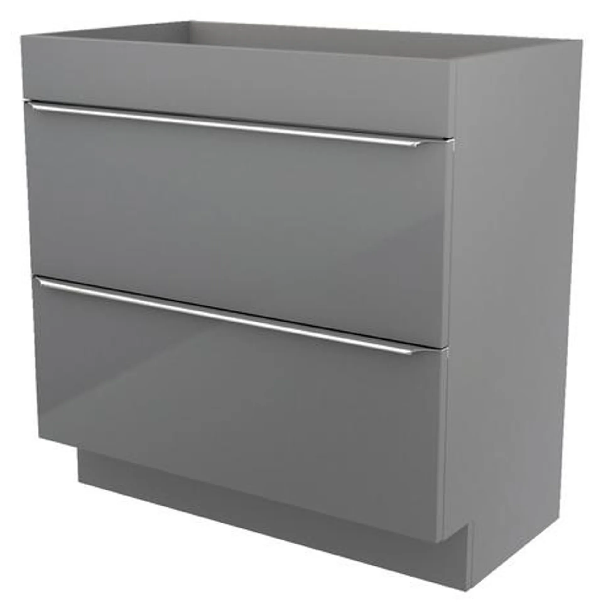 Meuble sous vasque à poser gris Imandra L.80 x H.82 x P.45 cm - GoodHome