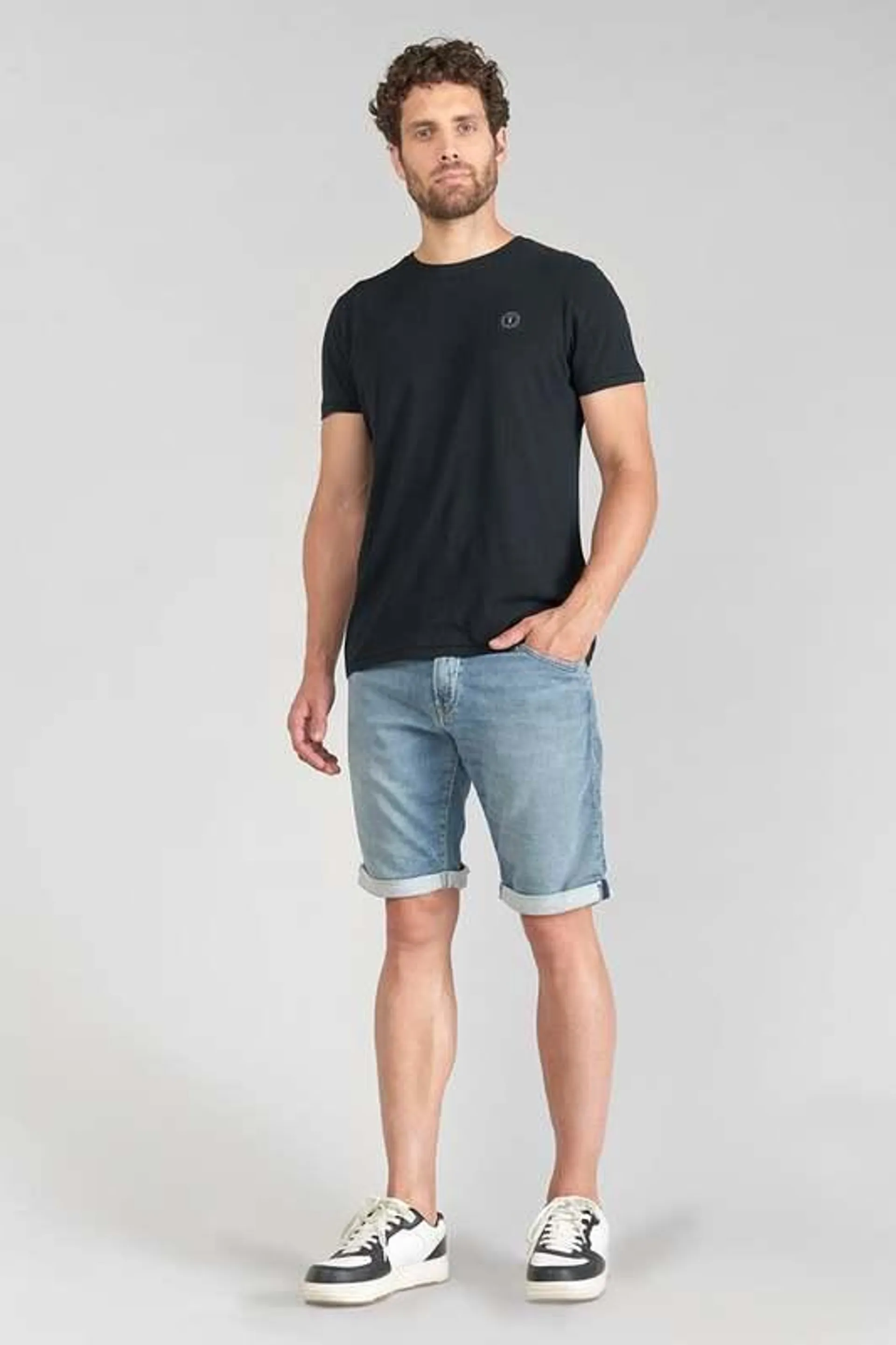 Bermuda Short En Jeans Jogg - BLEU