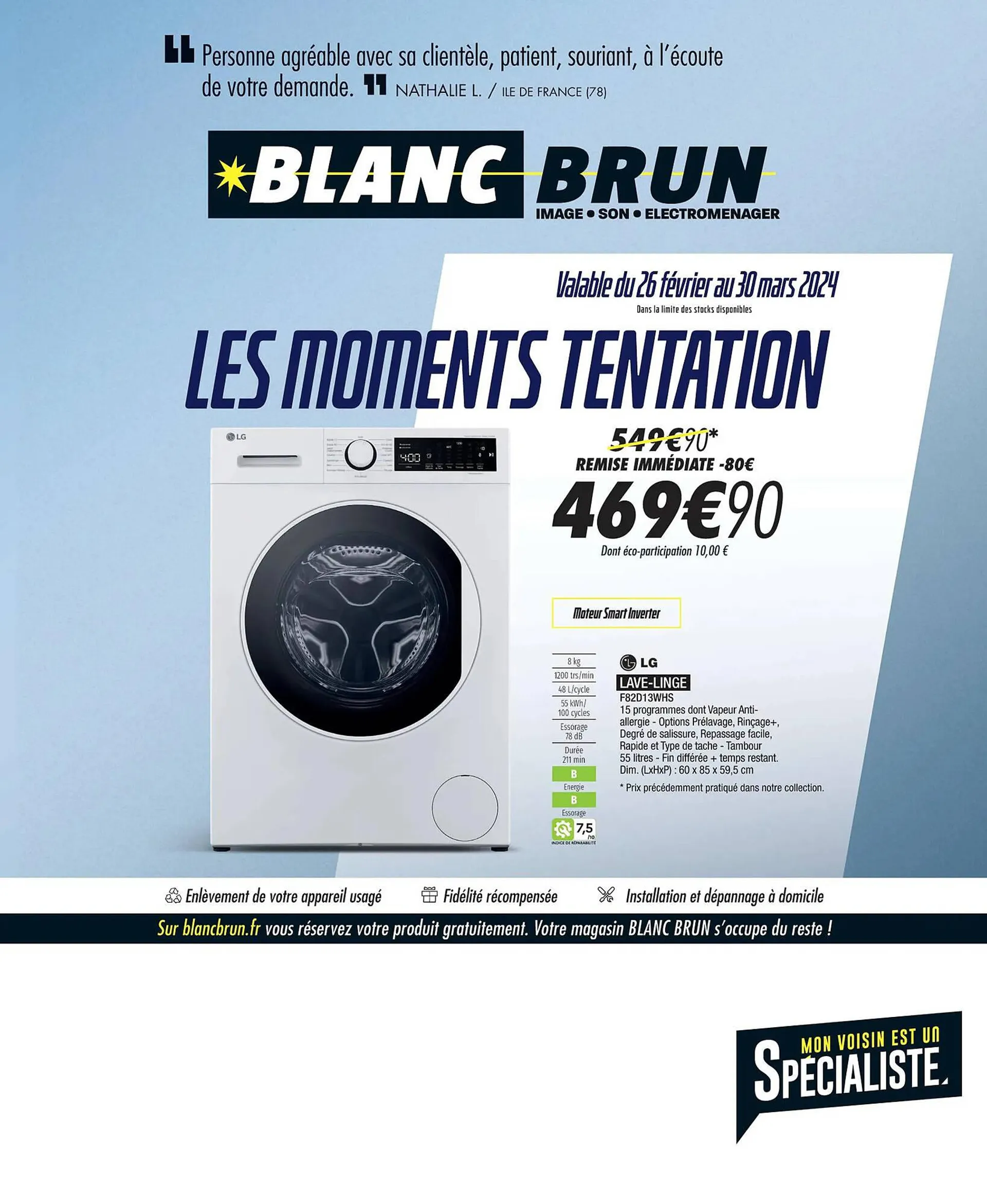 Catalogue Blanc Brun du 26 février au 30 mars 2024 - Catalogue page 1