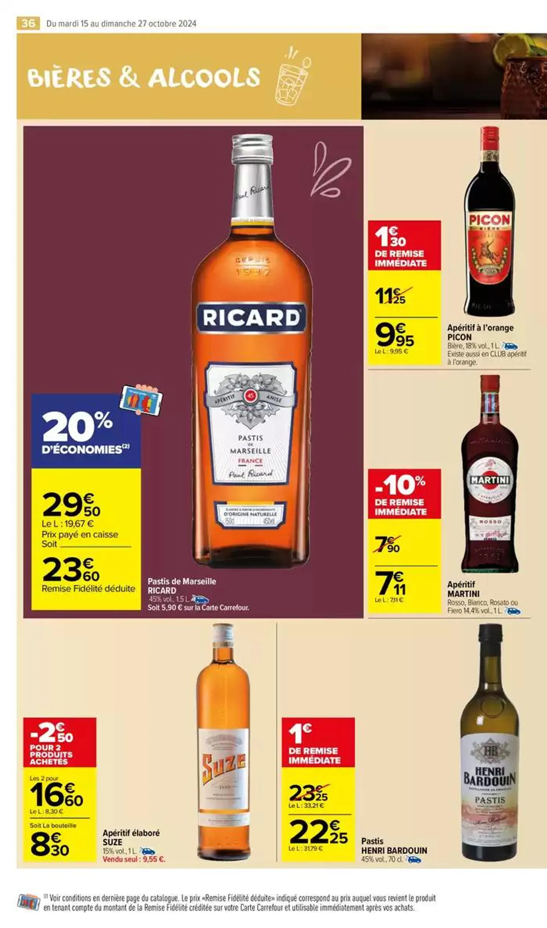 BIÈRES ET ALCOOLS du 15 octobre au 27 octobre 2024 - Catalogue page 38