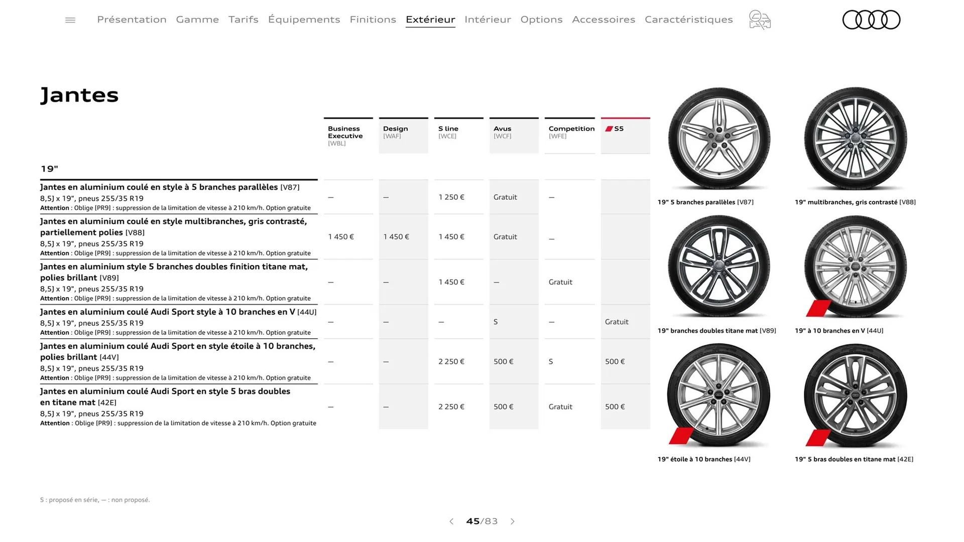 Catalogue Audi du 8 août au 8 août 2024 - Catalogue page 45