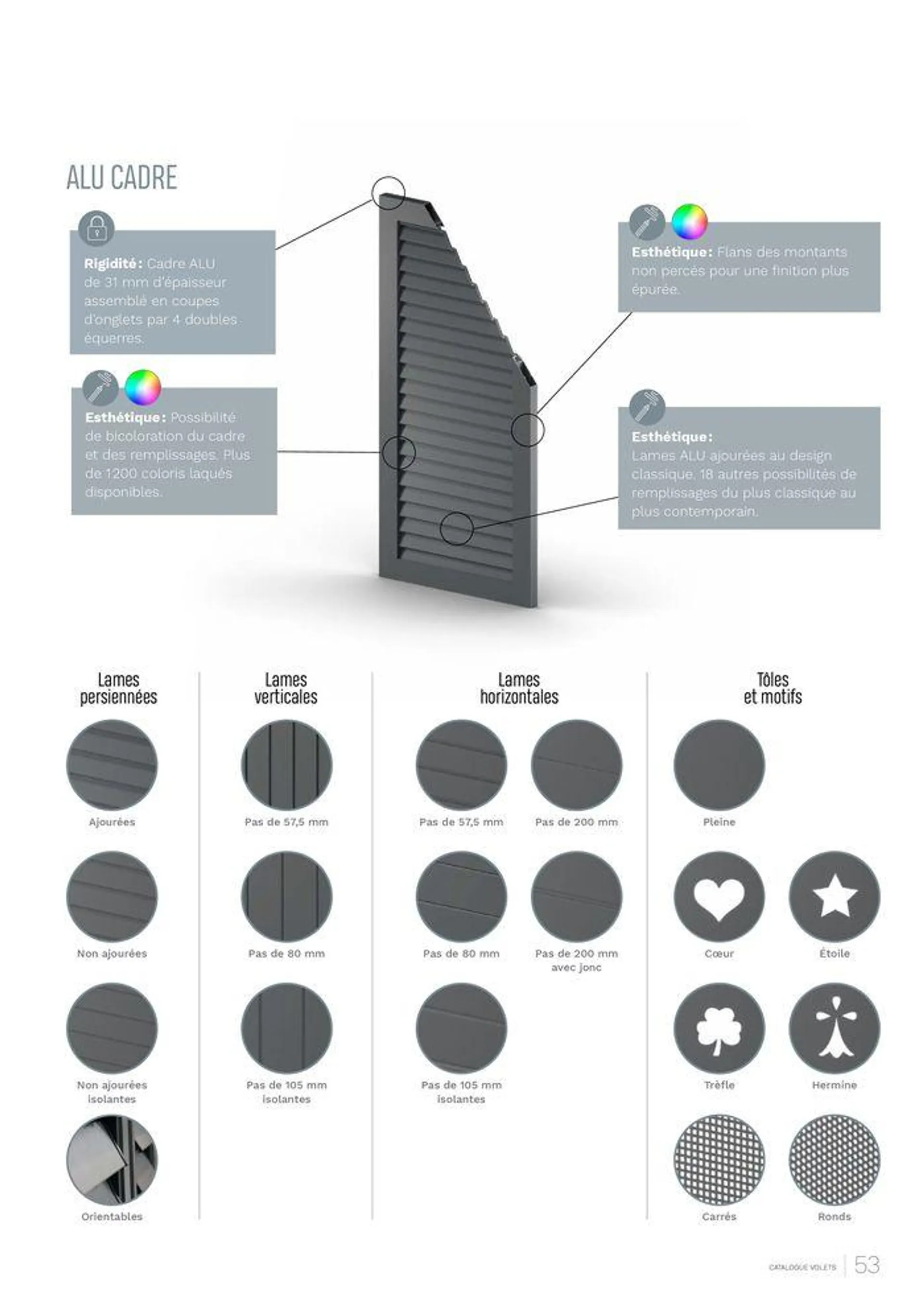 LES CATALOGUES DE MENUISERIE : FENÊTRES, PORTAILS, PORTES D'ENTRÉE ET VOLETS du 20 mai au 31 décembre 2024 - Catalogue page 53