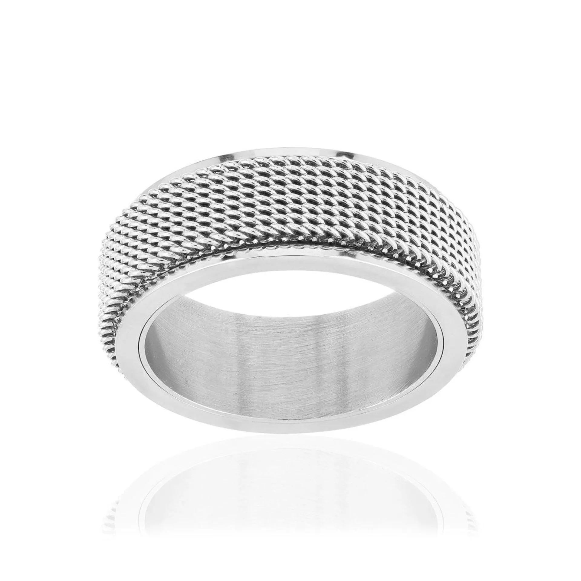 Bague tournante acier gris