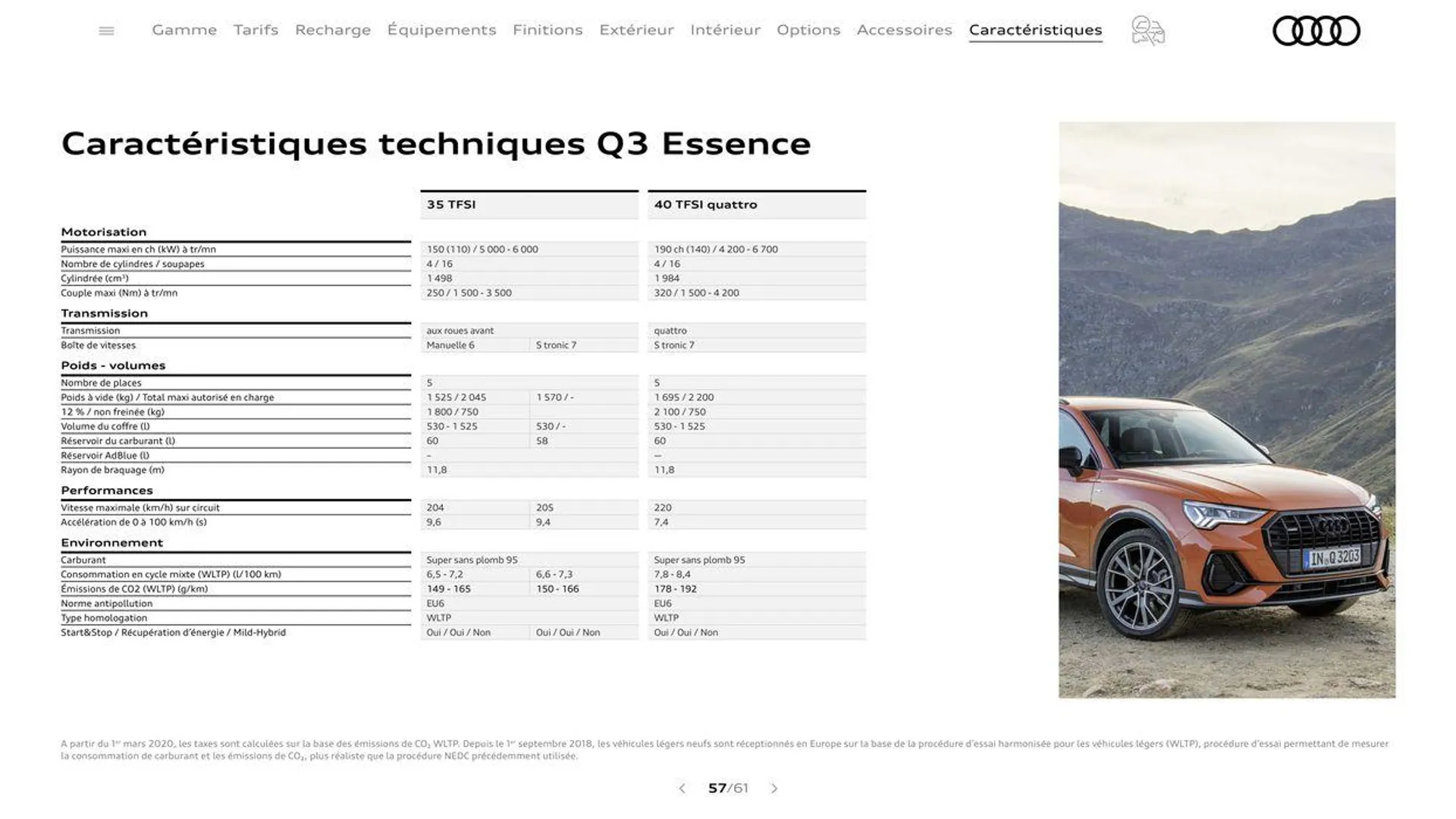 Audi Q3 du 20 août au 31 décembre 2024 - Catalogue page 57