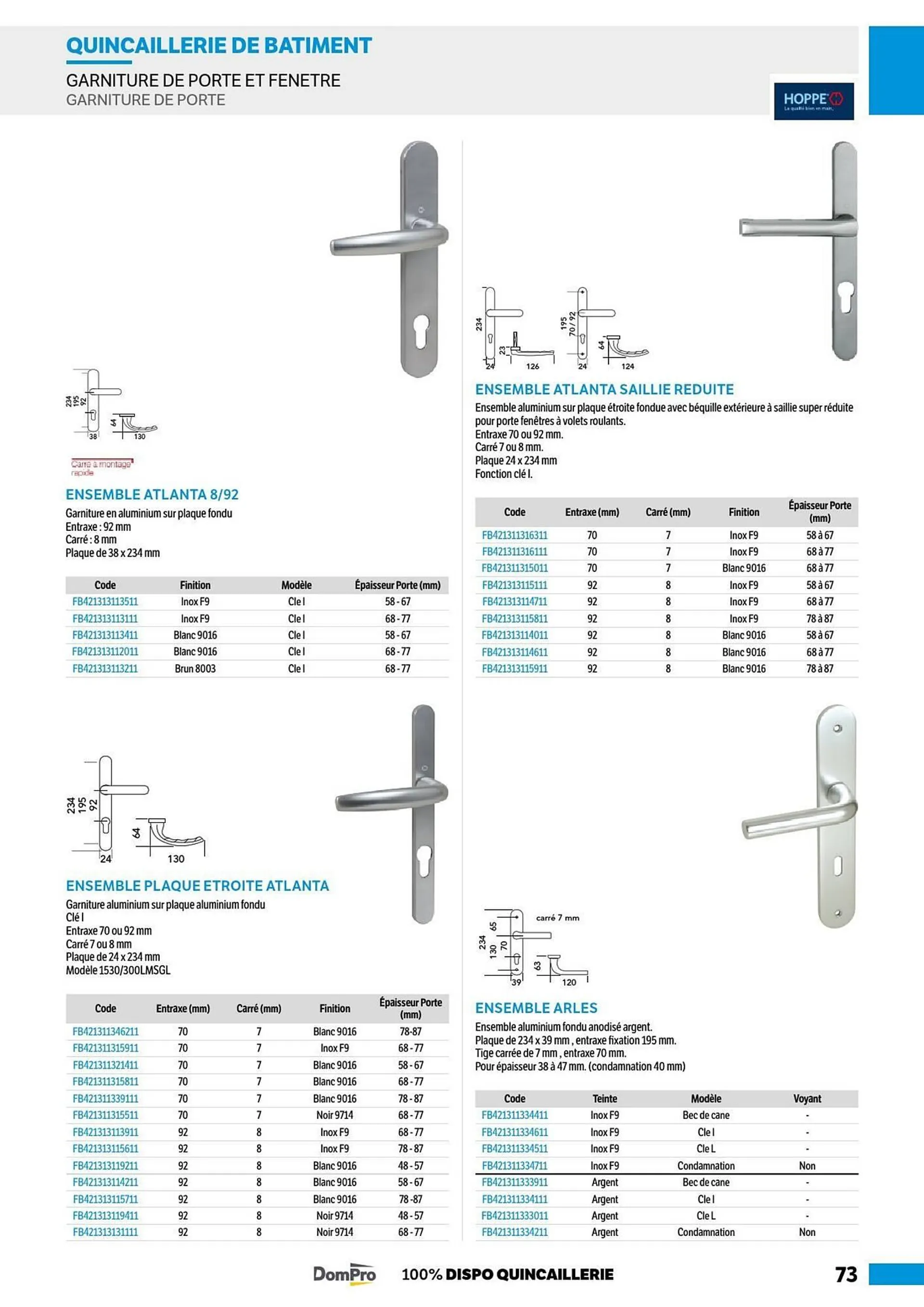 Catalogue DomPro du 8 juillet au 4 janvier 2025 - Catalogue page 73