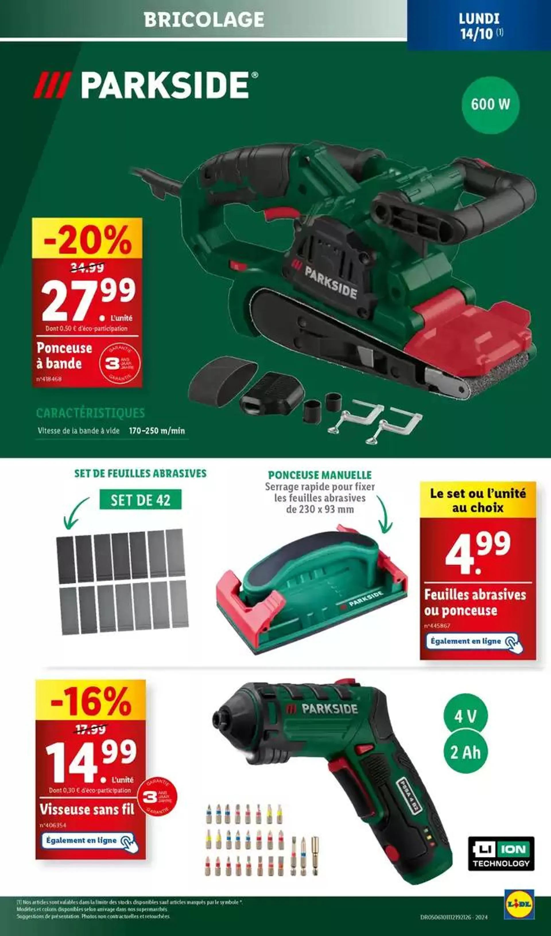 Bénéficiez de réductions sur nos articles mode, bricolage ou loisir cette semaine chez Lidl du 14 octobre au 17 octobre 2024 - Catalogue page 3