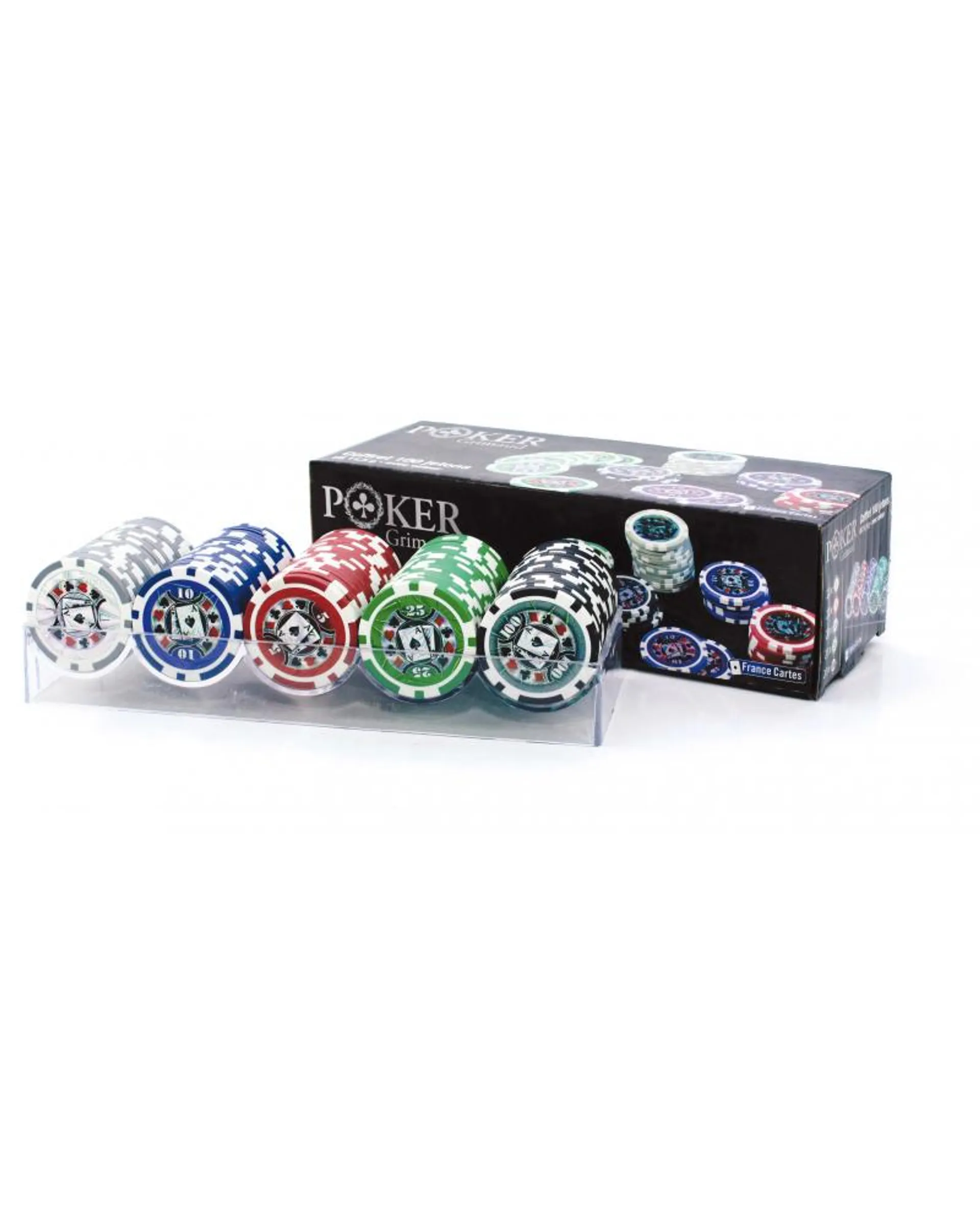 COFFRET POKER 100 JETONS 11.5G MARQUES