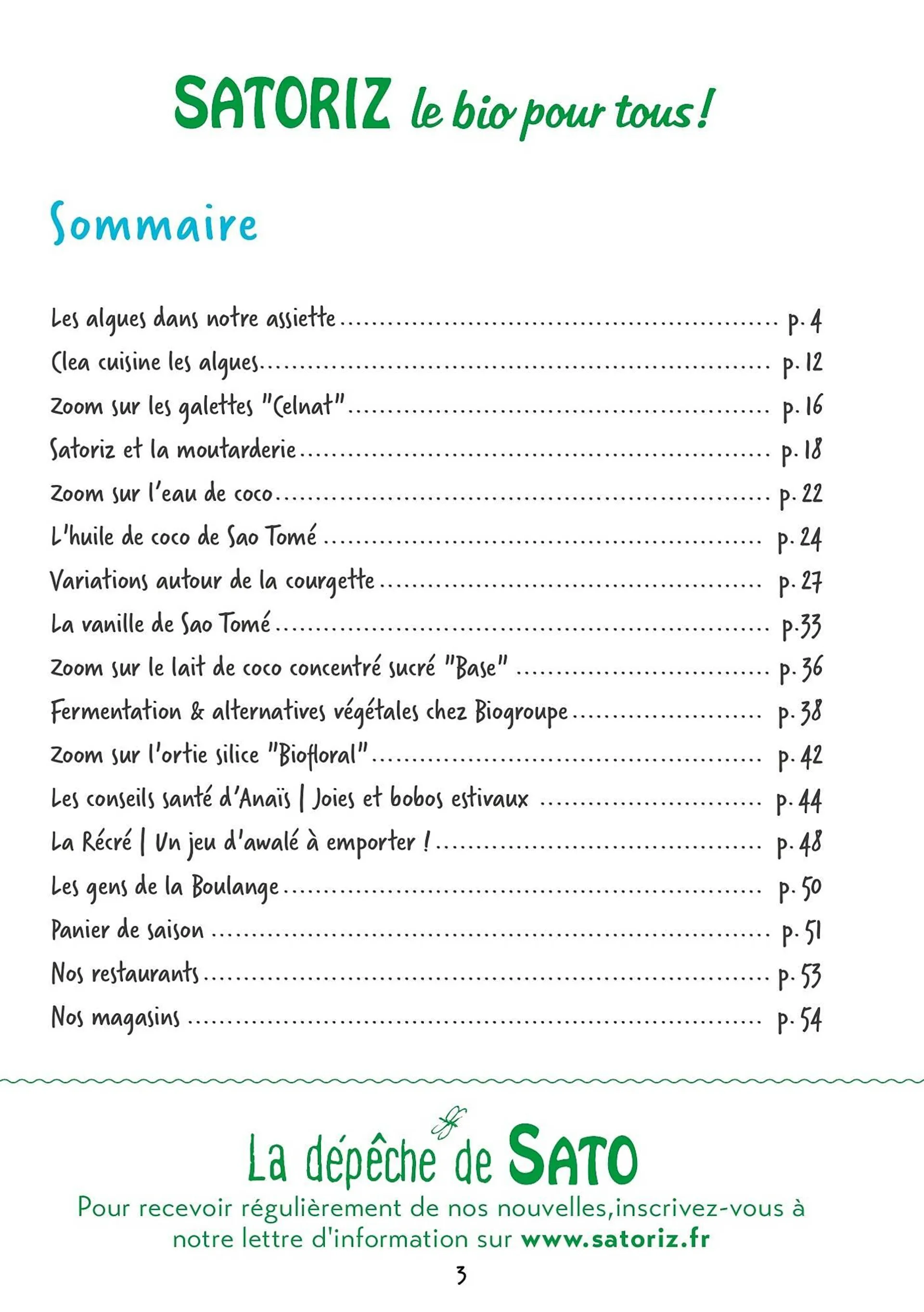 Catalogue Satoriz du 22 juillet au 31 août 2024 - Catalogue page 3