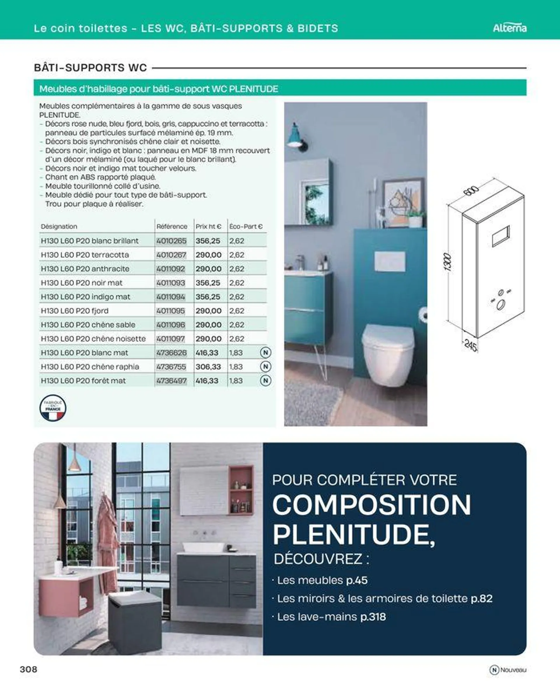 La salle de bain en toute sérénité du 2 juillet au 31 décembre 2024 - Catalogue page 308