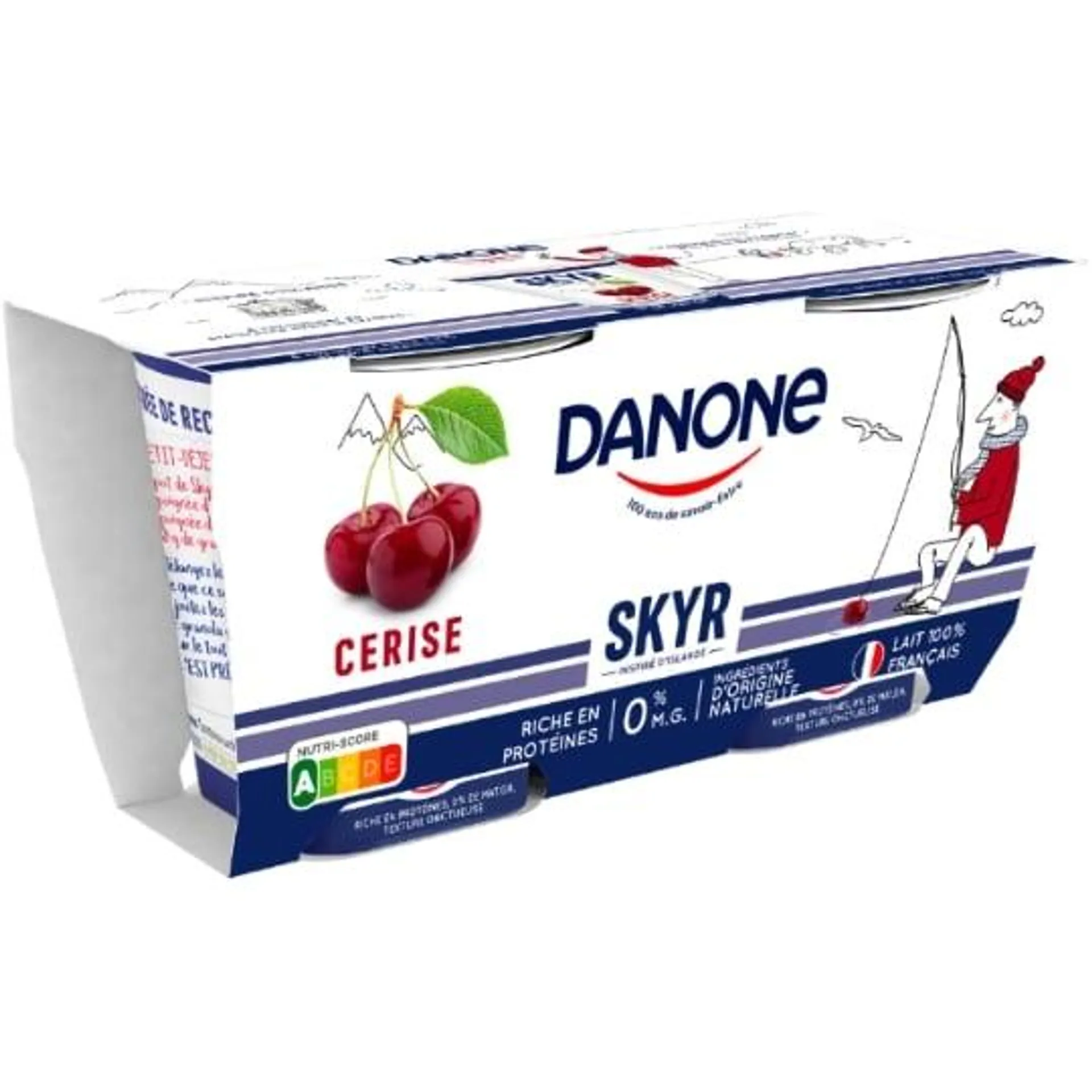 Skyr cerise 0% MG - Edition spéciale JO 2024 avec Carrefour DANONE