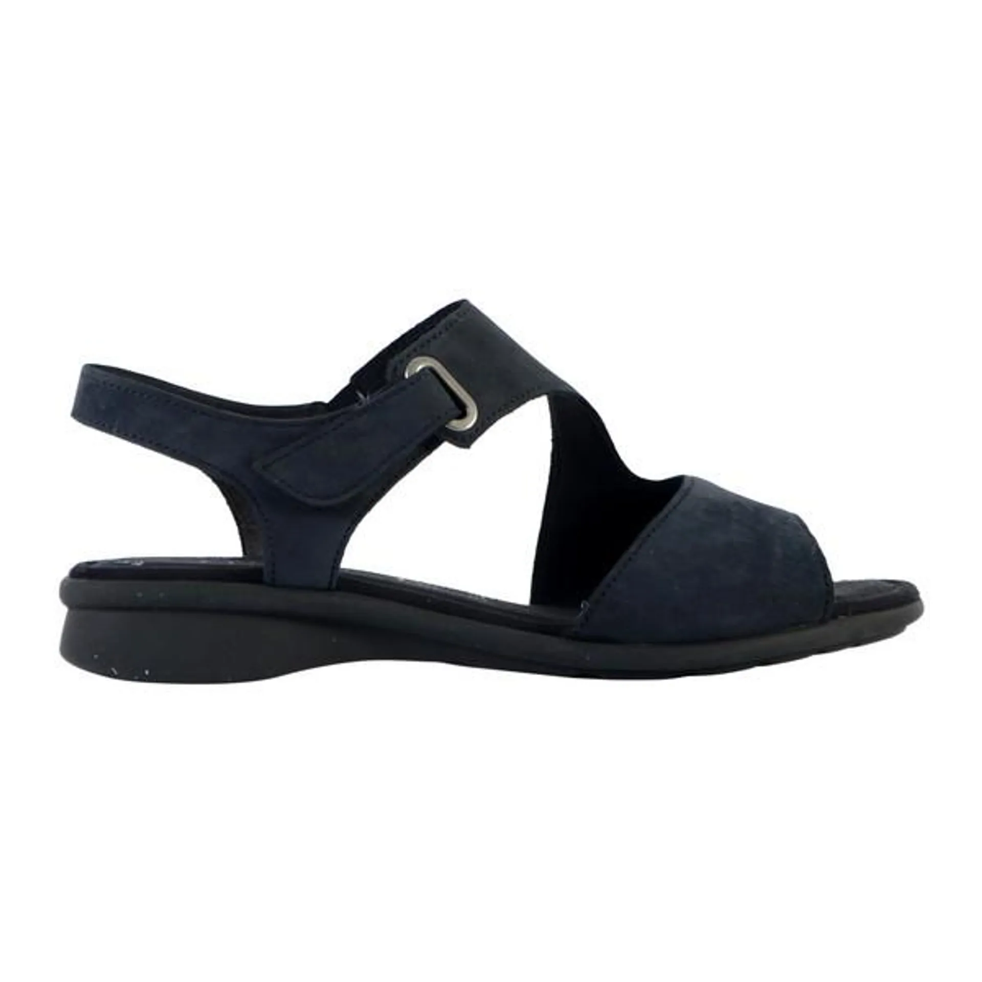 Sandale Plate Cuir Gabor Soft Nubuck - Bleu Nuit