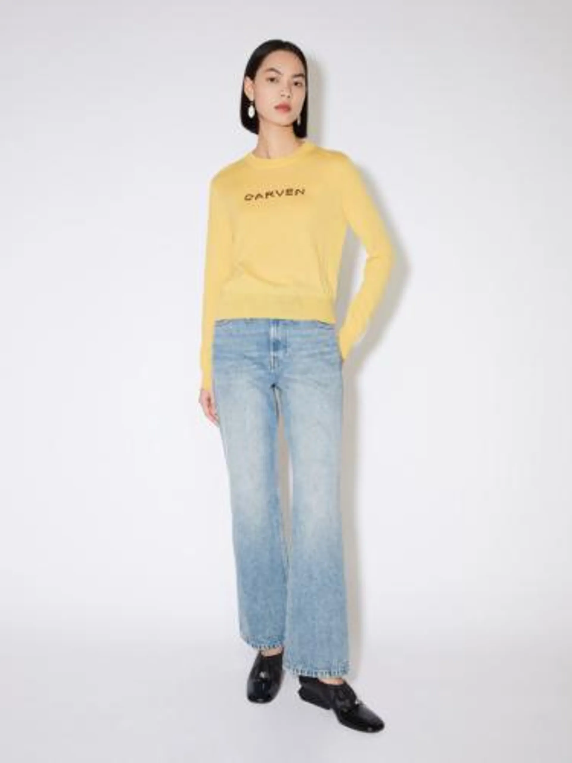 ELODIE PULLOVER IN YELLOW CASHMERE