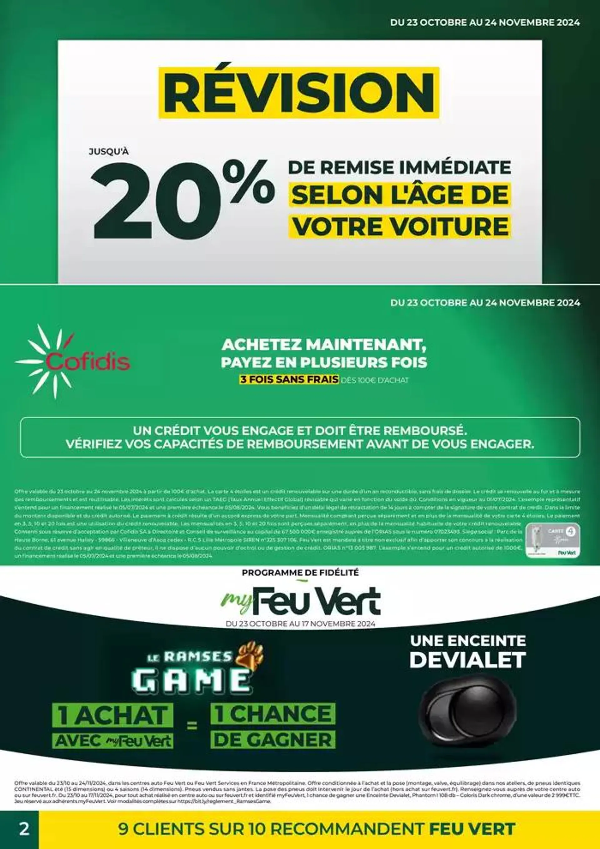 1 Pneu acheté = -30% SUR LE 2ÈME PNEU du 23 octobre au 24 novembre 2024 - Catalogue page 2