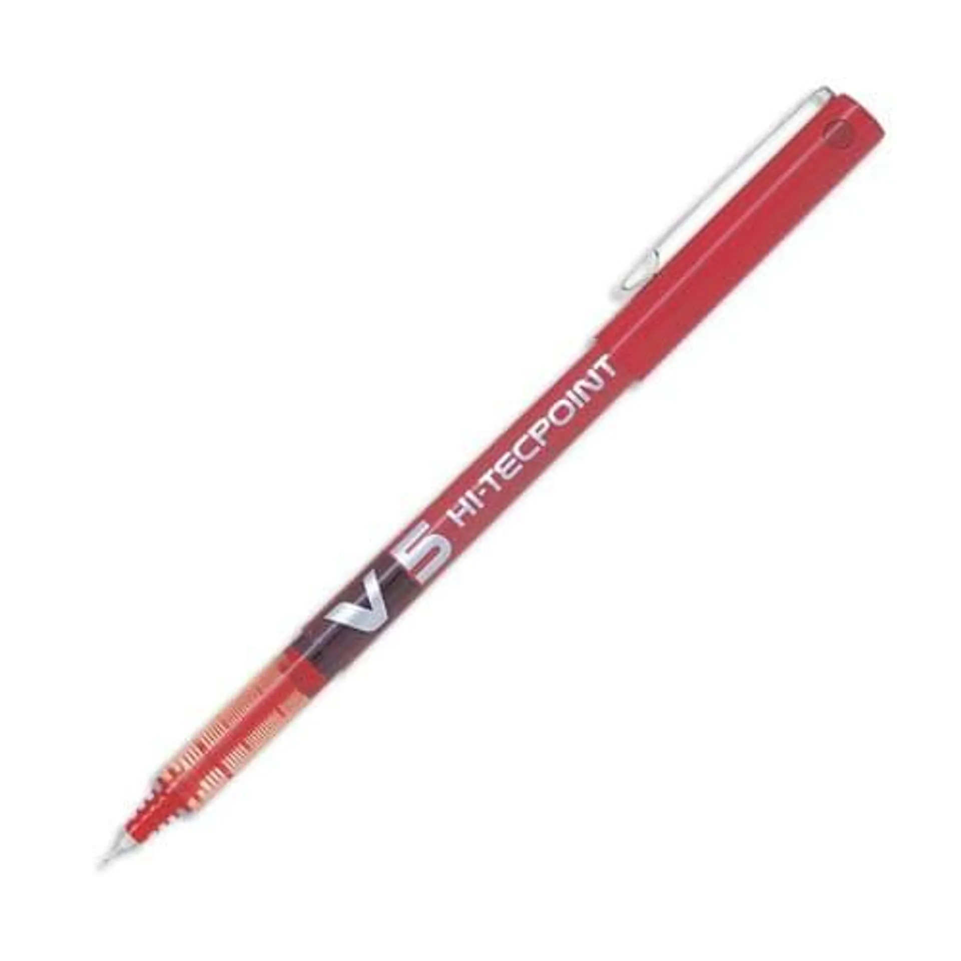 PILOT Stylo Roller pointe tubulaire 0,5 mm encre liquide Rouge HI-TECPOINT BX-V5