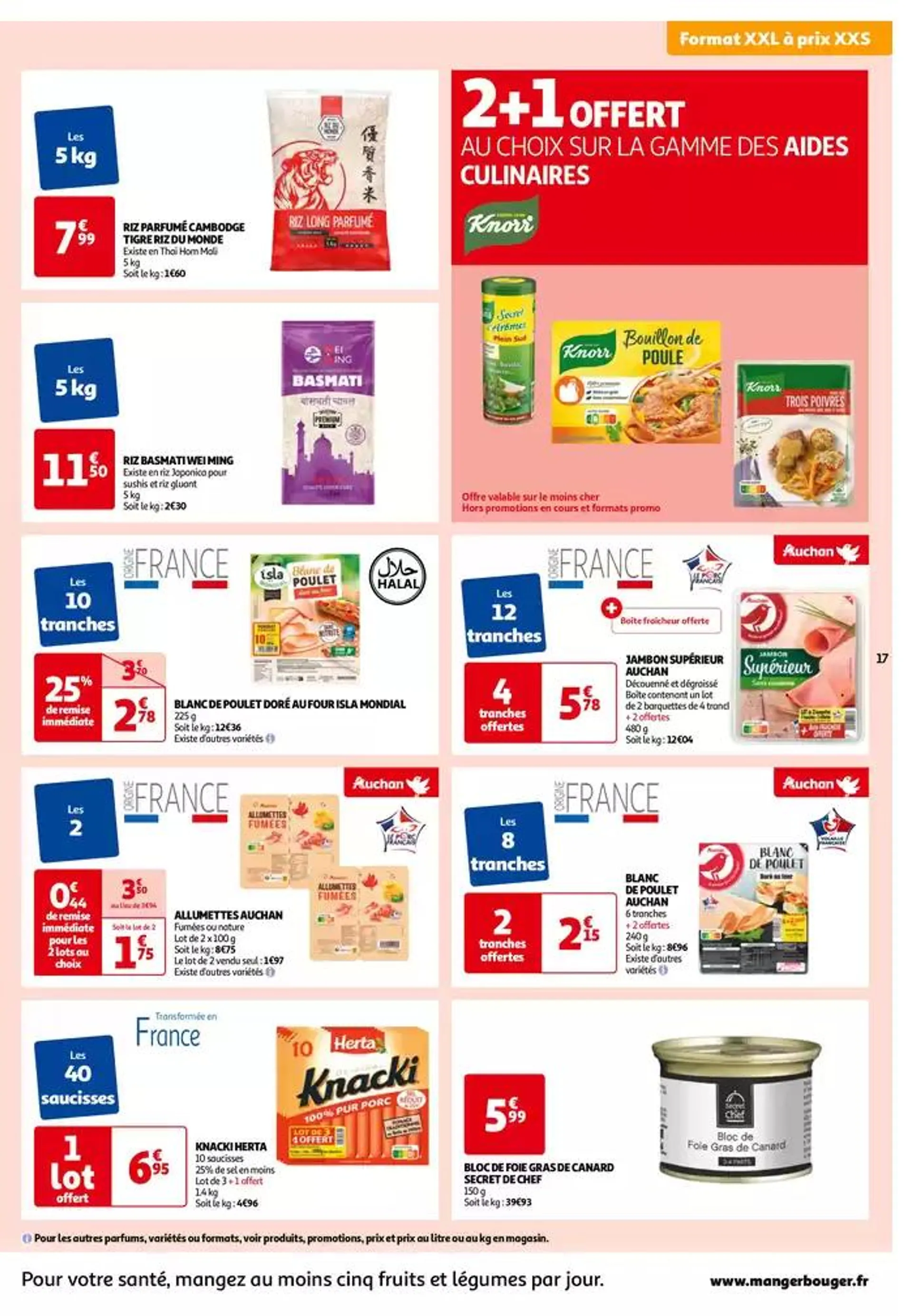 Top depart : 25 jours Auchan  du 29 octobre au 4 novembre 2024 - Catalogue page 17