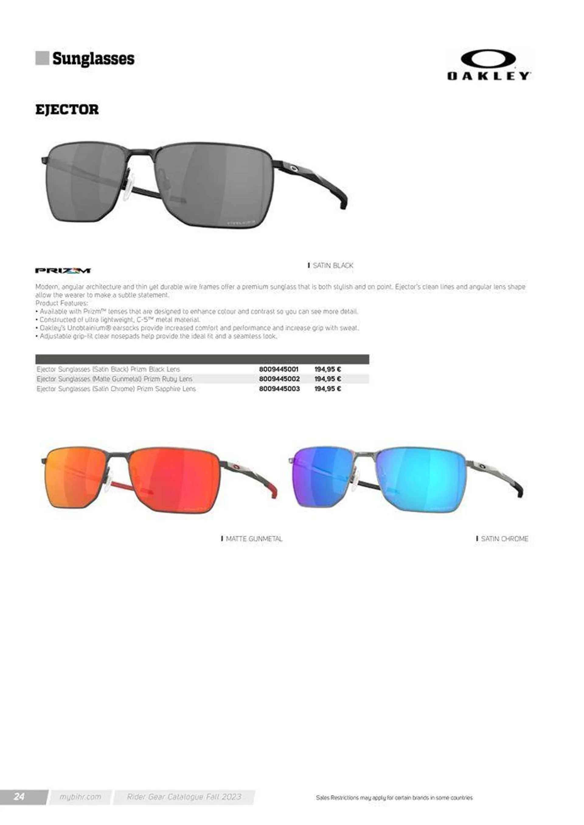 Lunettes de soleil OAKLEY Automne 2024 - 24