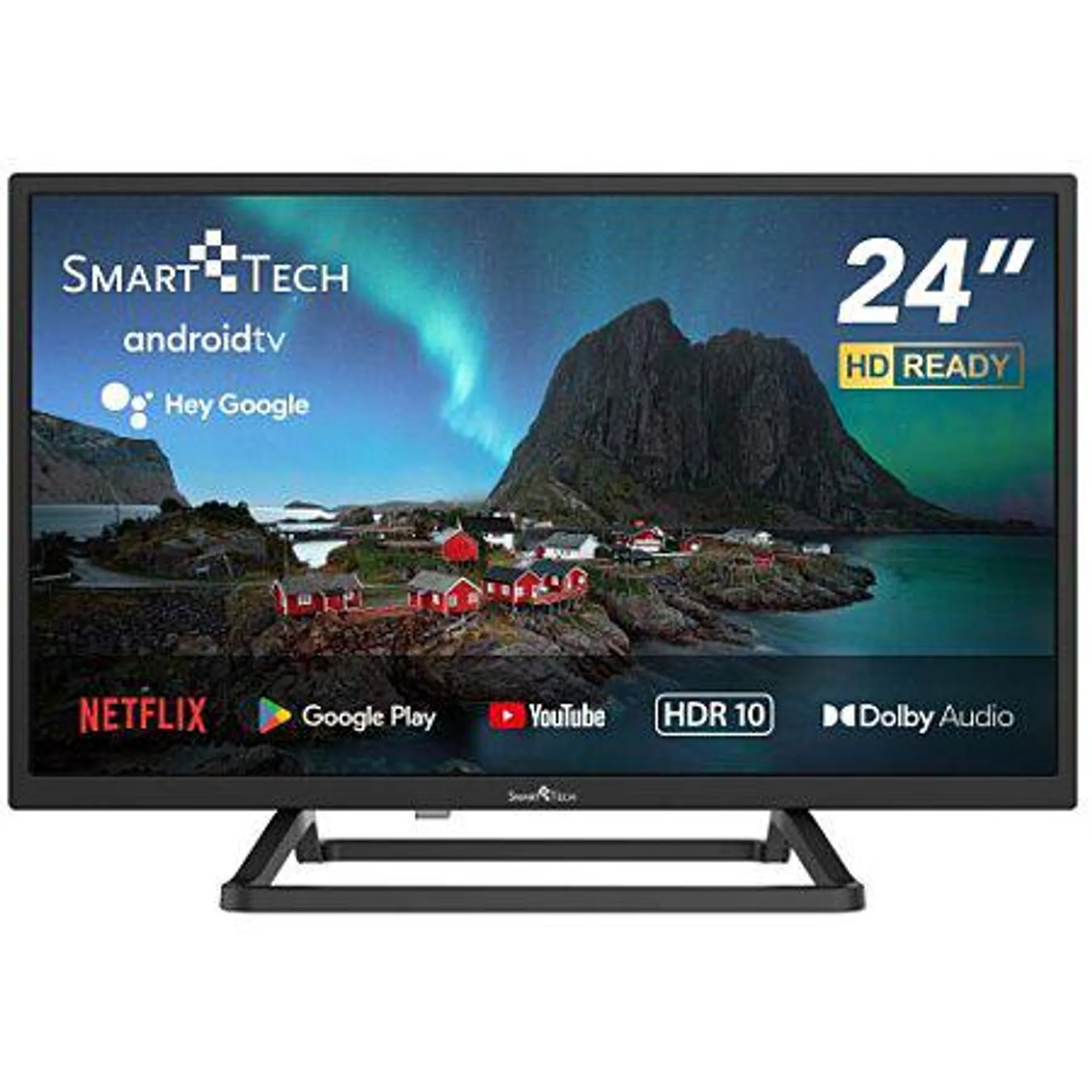 Smart Tech TV Android LED HD 24 pouces (60cm) 24HA20T3 Triple Tuner Dolby Audio H.265 HDMI USB