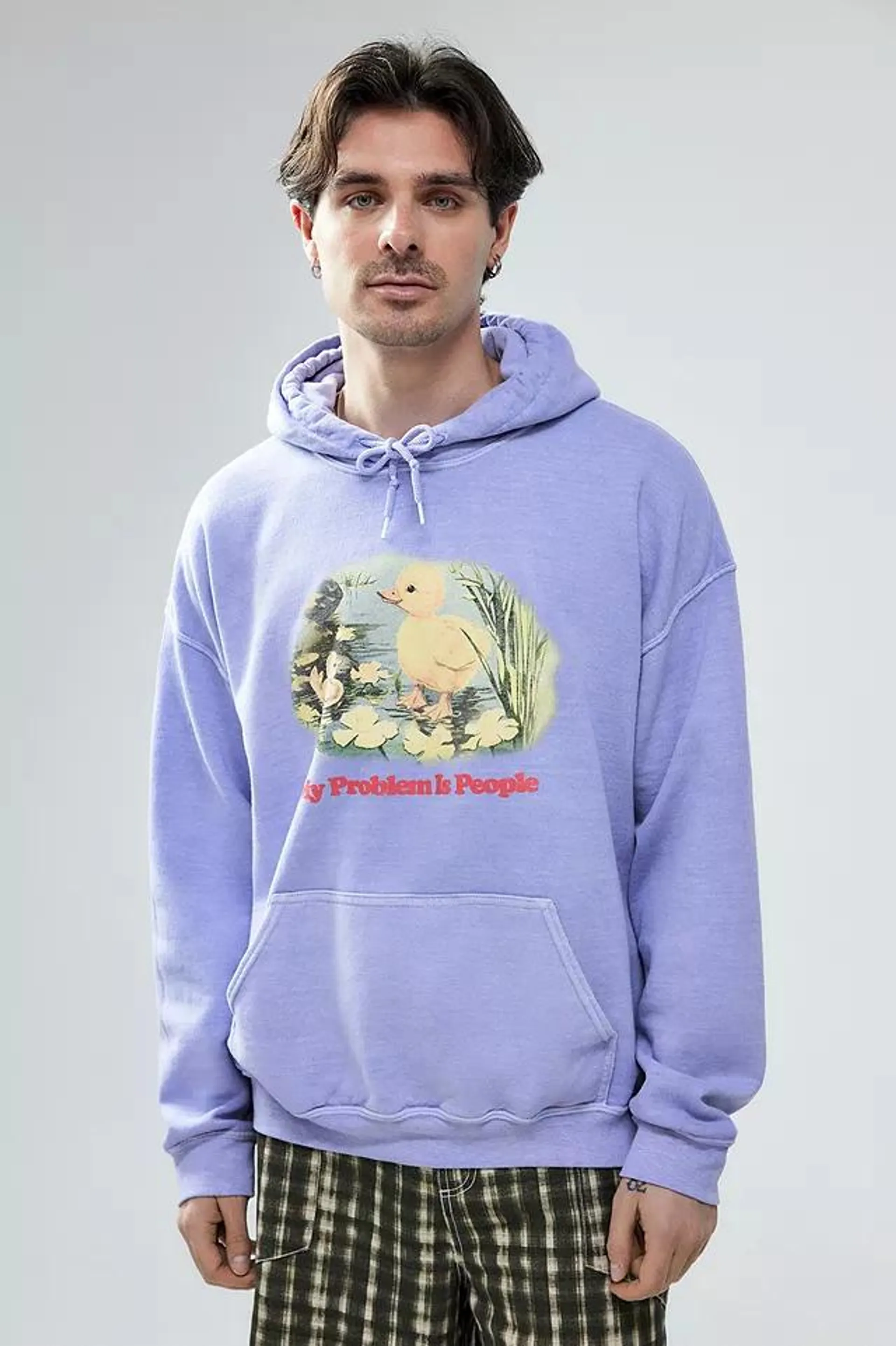 UO Blue My Problem Is People Hoodie