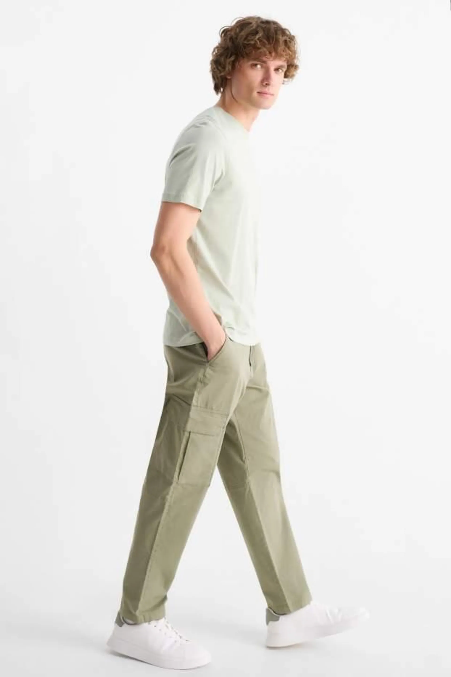 Cargo trousers - textured