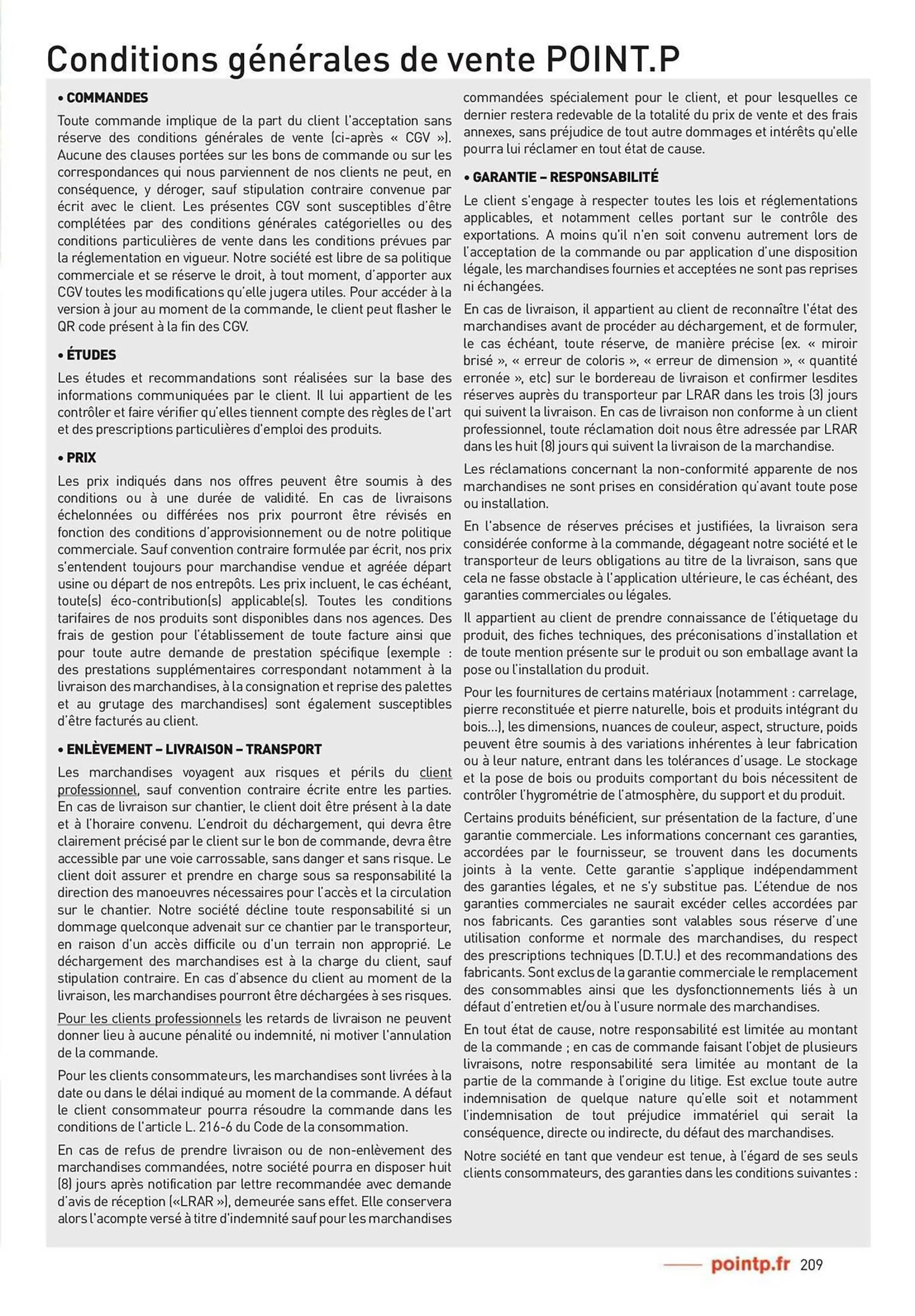 Catalogue Point P du 2 novembre au 31 décembre 2023 - Catalogue page 209