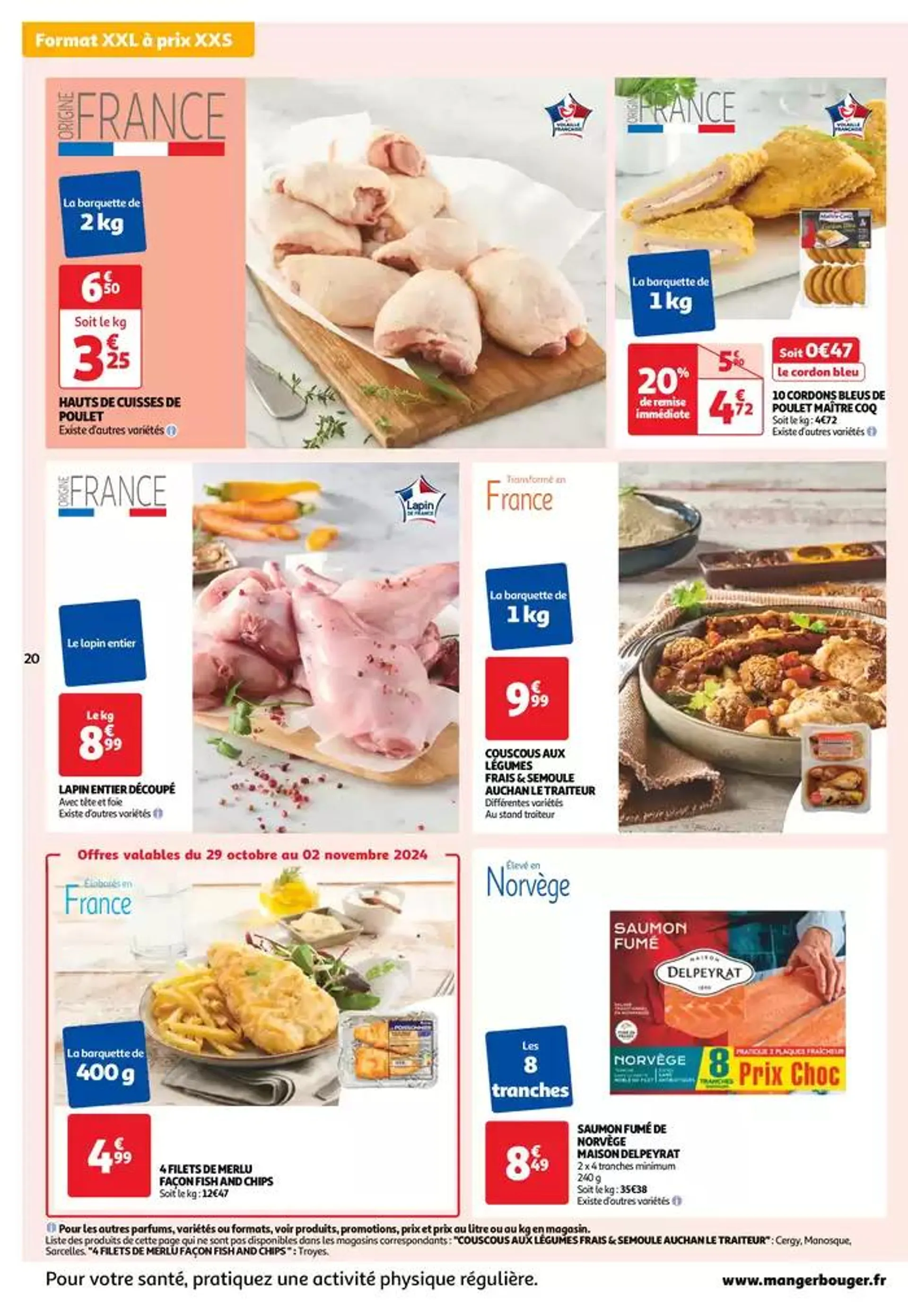 Top depart : 25 jours Auchan  du 29 octobre au 4 novembre 2024 - Catalogue page 20