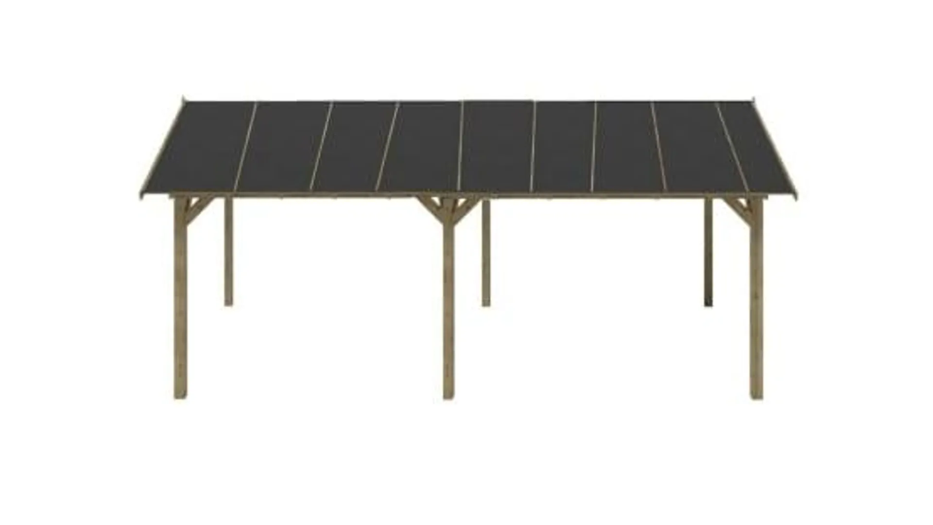 Pergola de jardin 5x3,06m - traité - ALT37