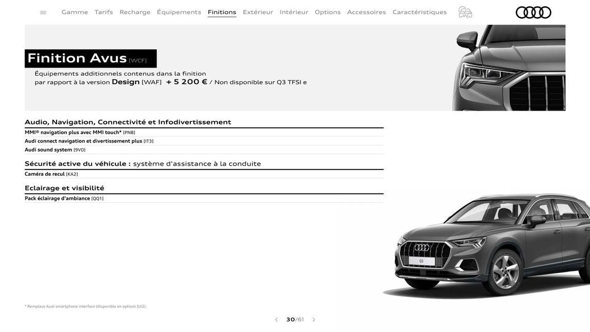 Audi Q3 du 20 août au 31 décembre 2024 - Catalogue page 30