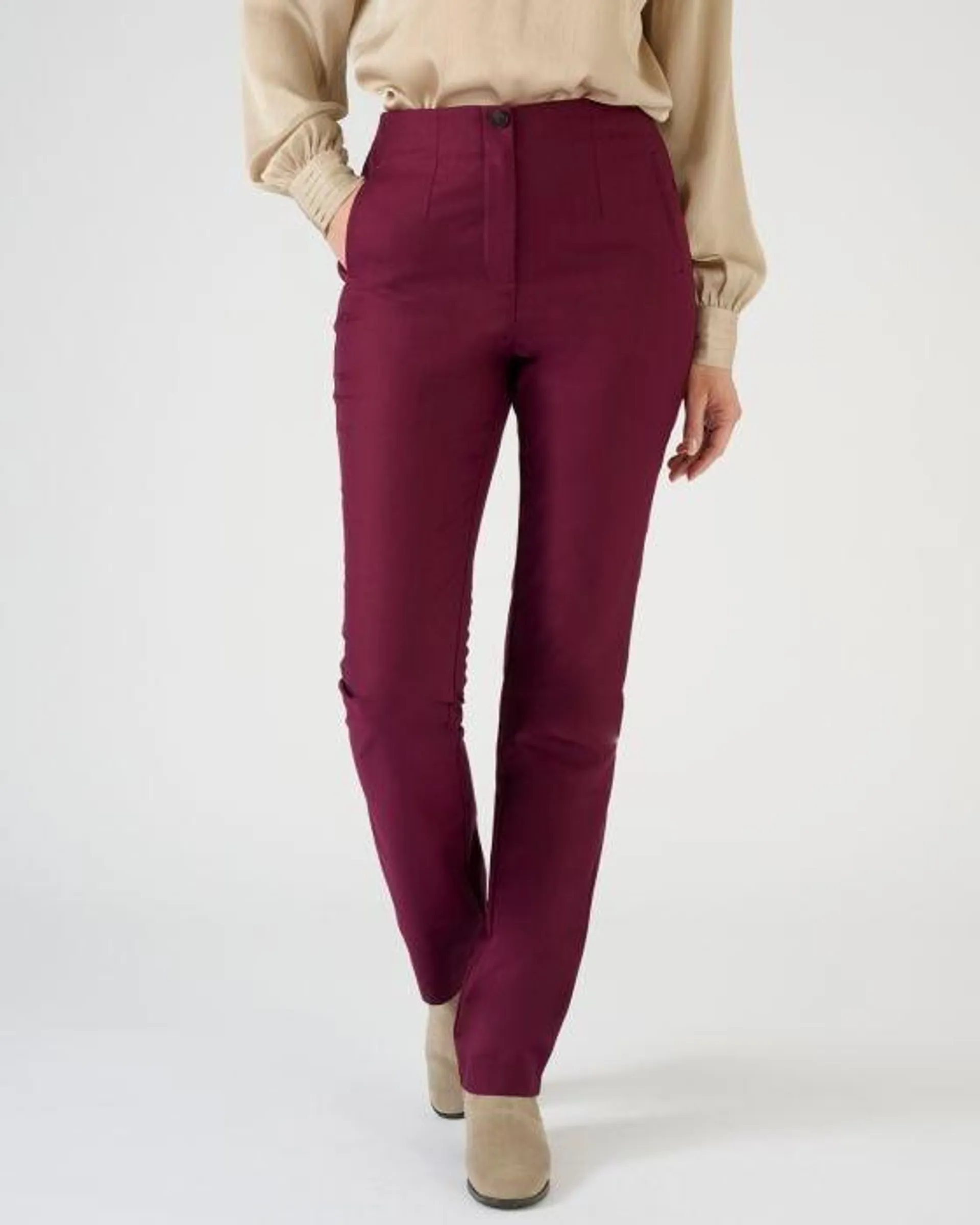 Pantalon effet ventre plat