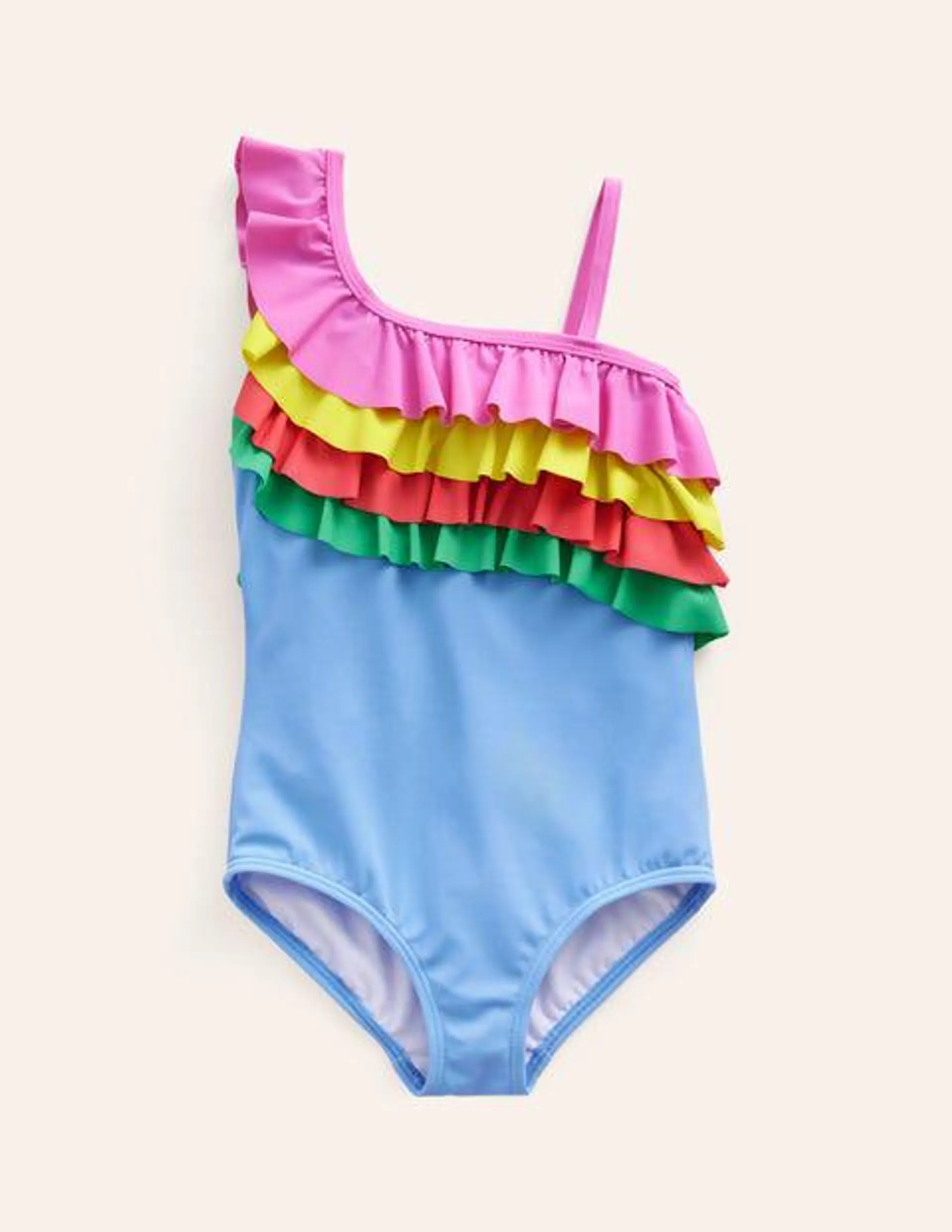 Maillot de bain asymétrique multicolore