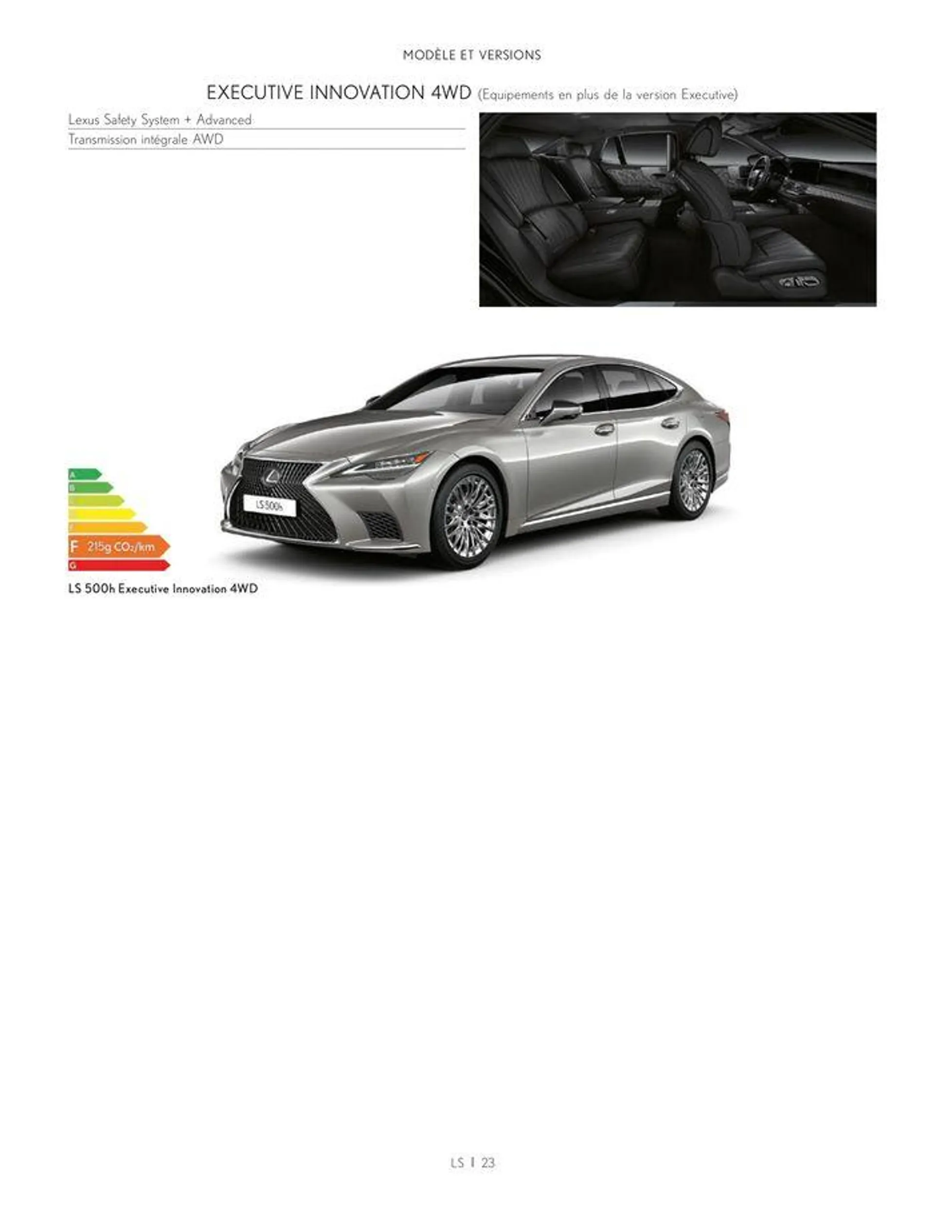 Lexus LS 500h Hybride auto-rechargeable du 24 juin au 28 février 2025 - Catalogue page 23