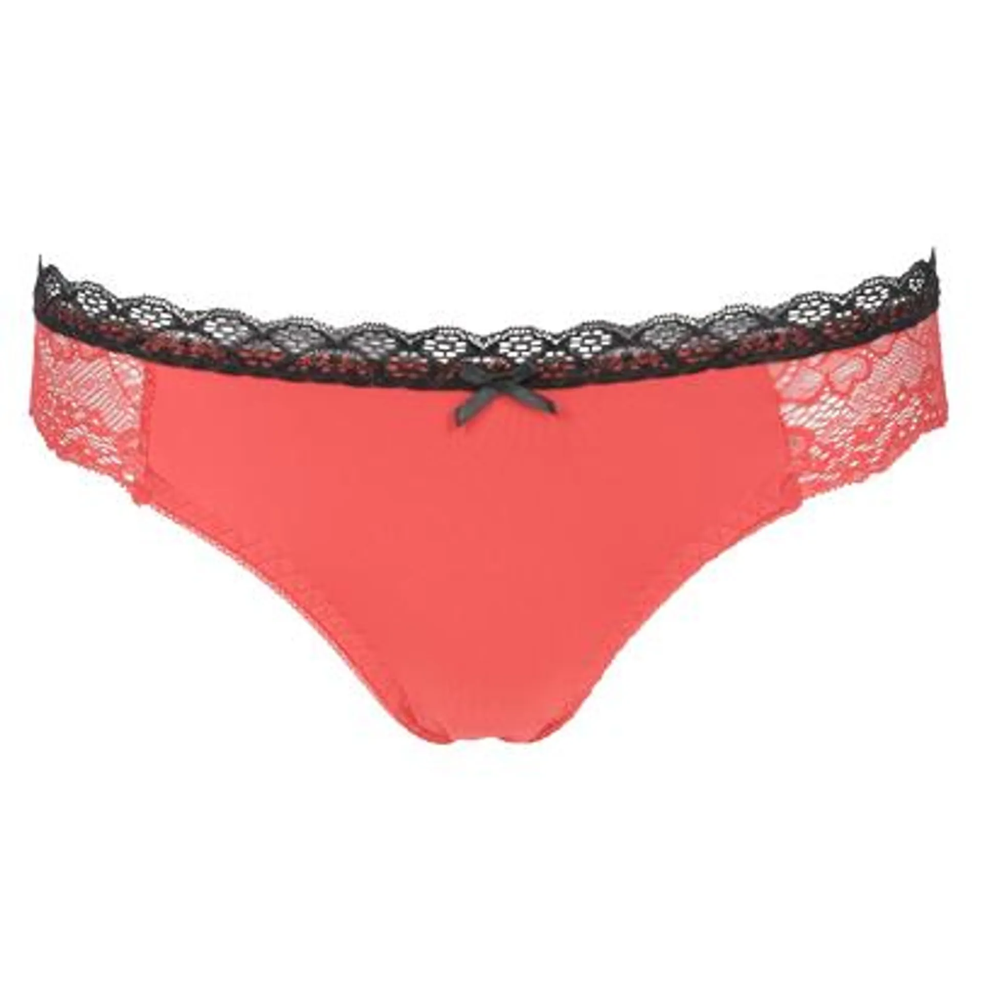 Tanga ou slip rouge et noir