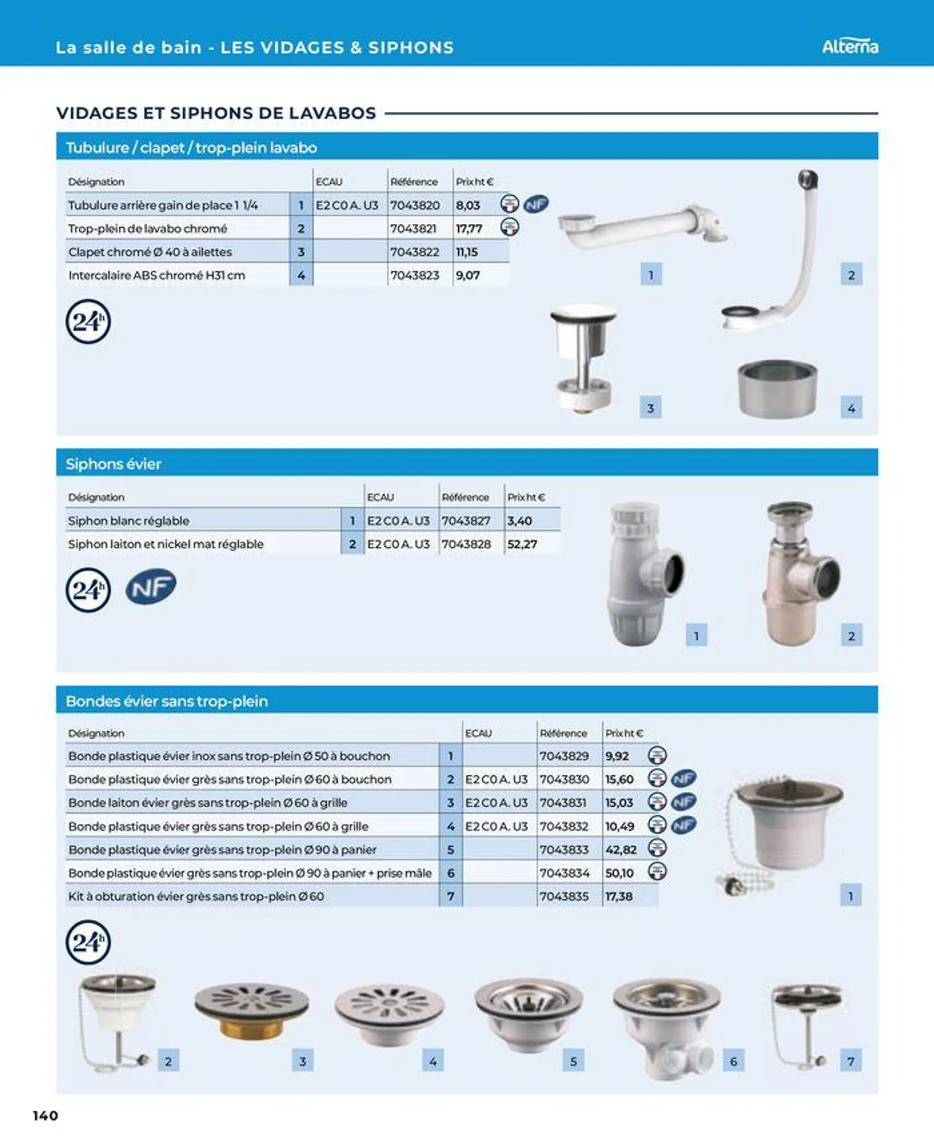 La salle de bain en toute sérénité du 17 janvier au 31 août 2024 - Catalogue page 140