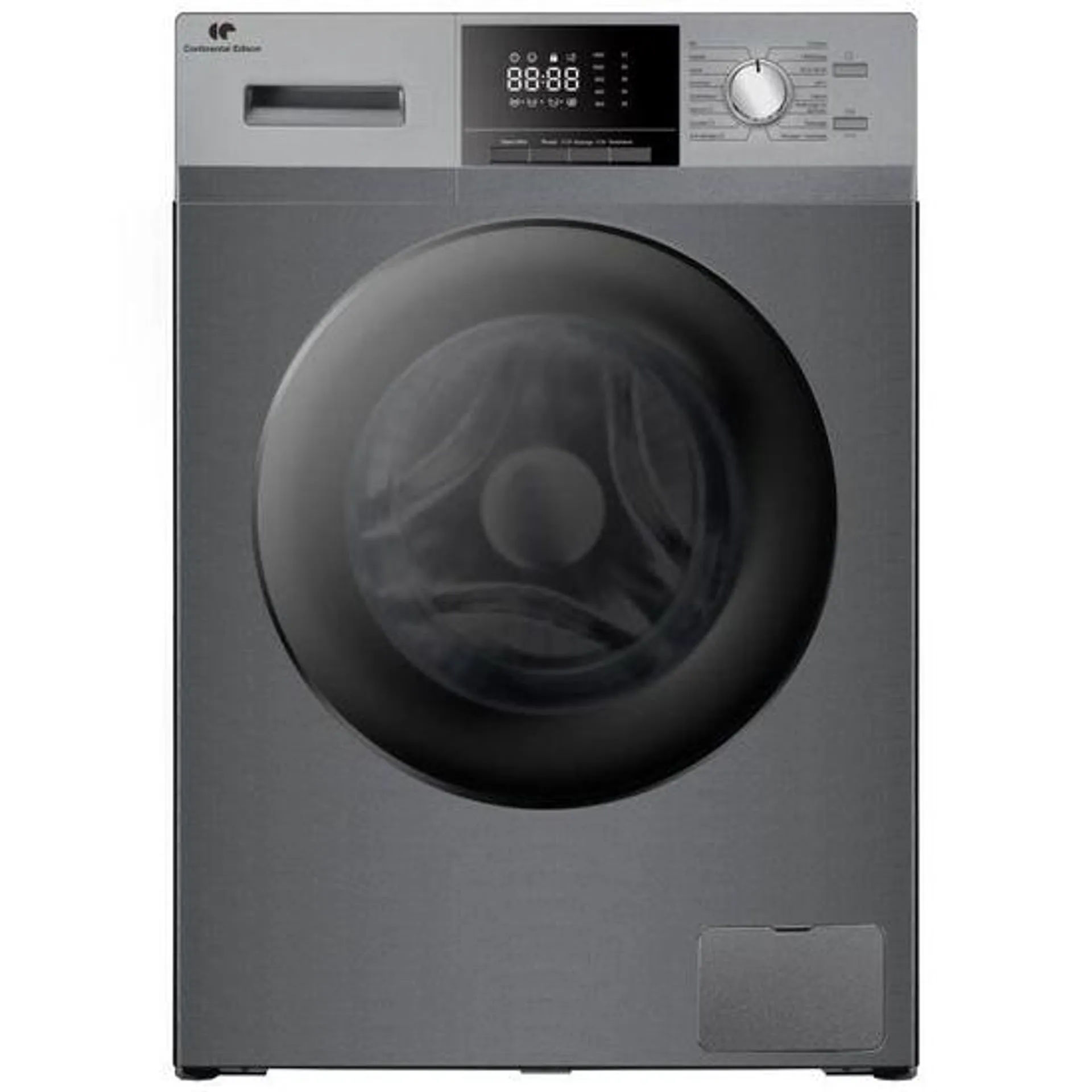 Lave-linge hublot CONTINENTAL EDISON CELL8140IS - 8 kg - Moteur induction - Largeur 60 cm - 1400 trs/min -Silver